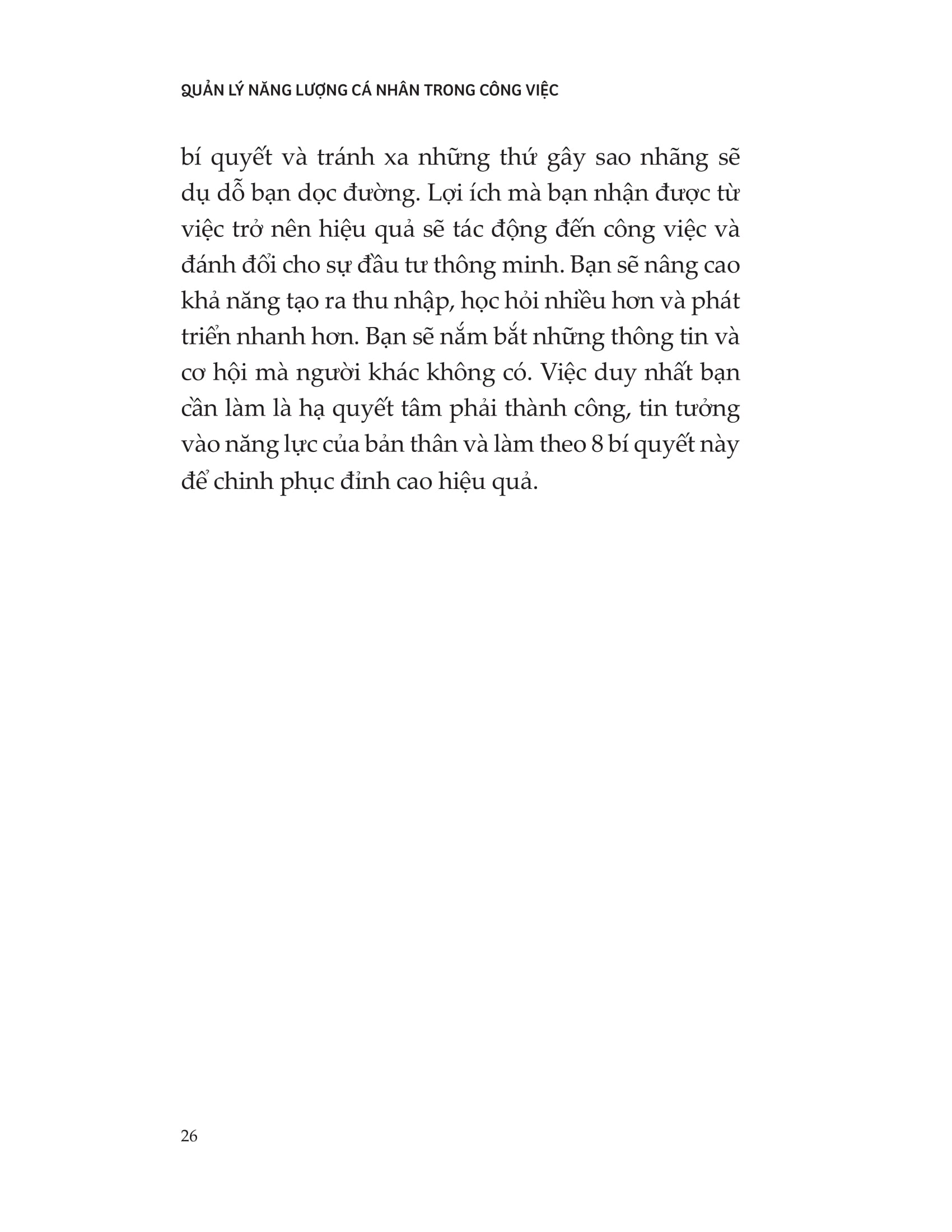 quản lý năng lượng cá nhân trong công việc