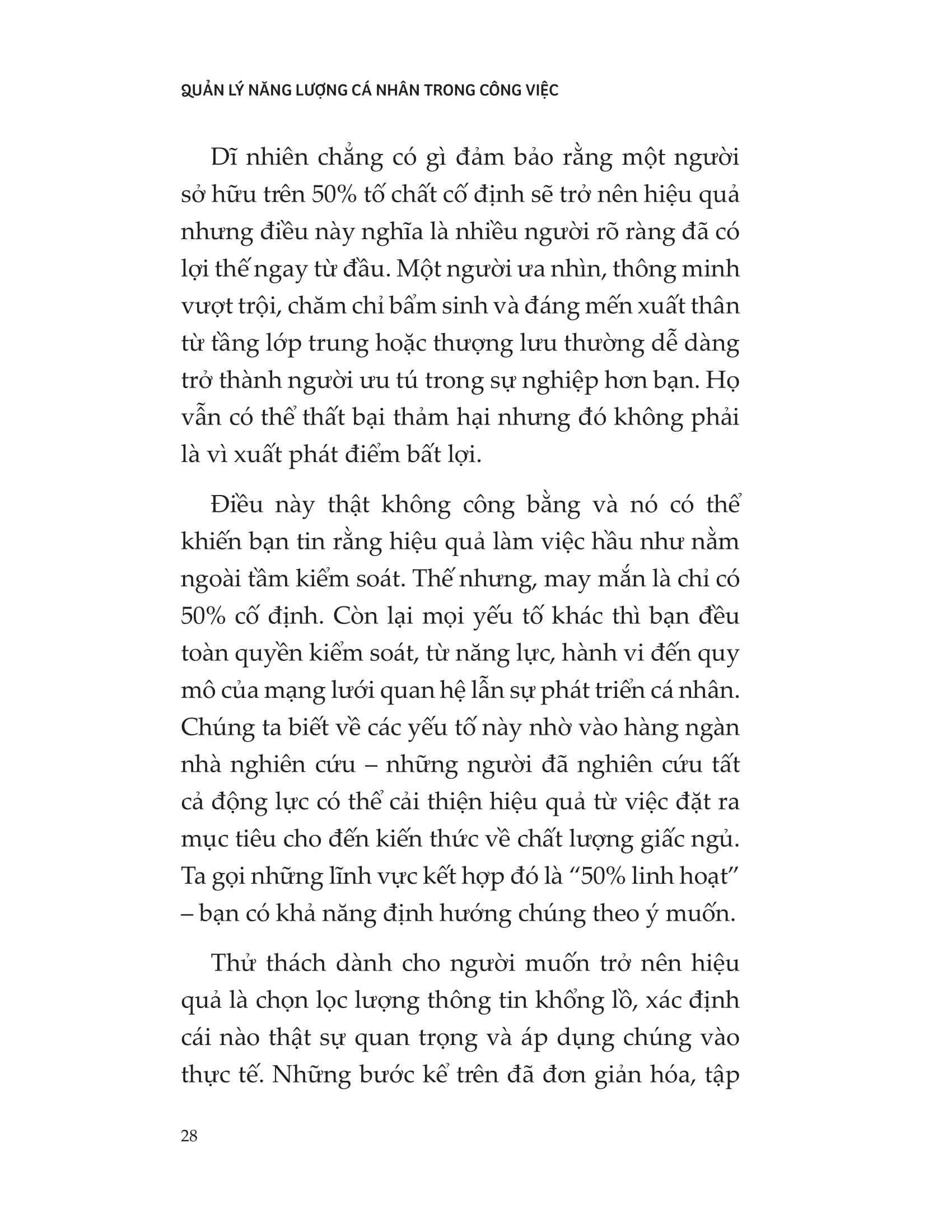 quản lý năng lượng cá nhân trong công việc