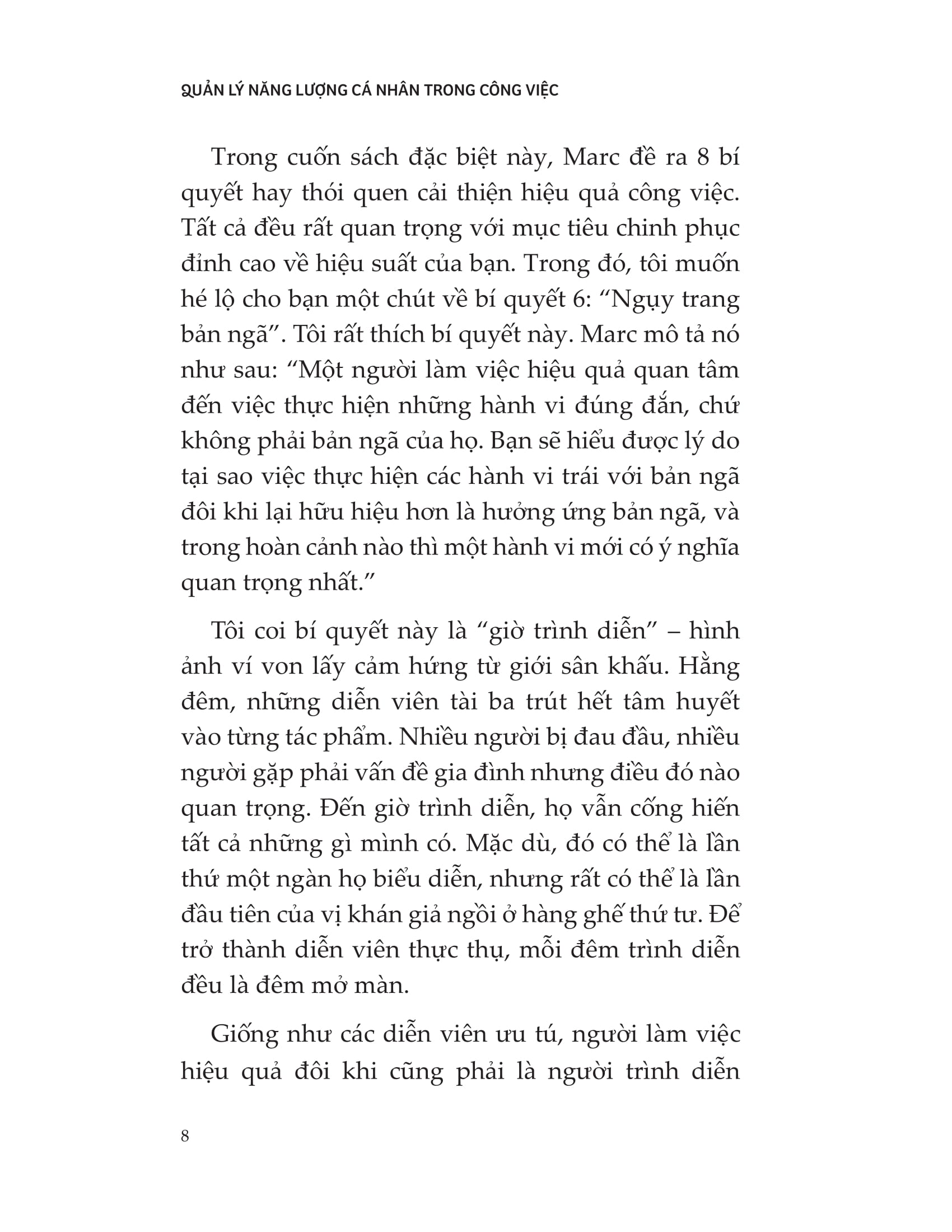 quản lý năng lượng cá nhân trong công việc