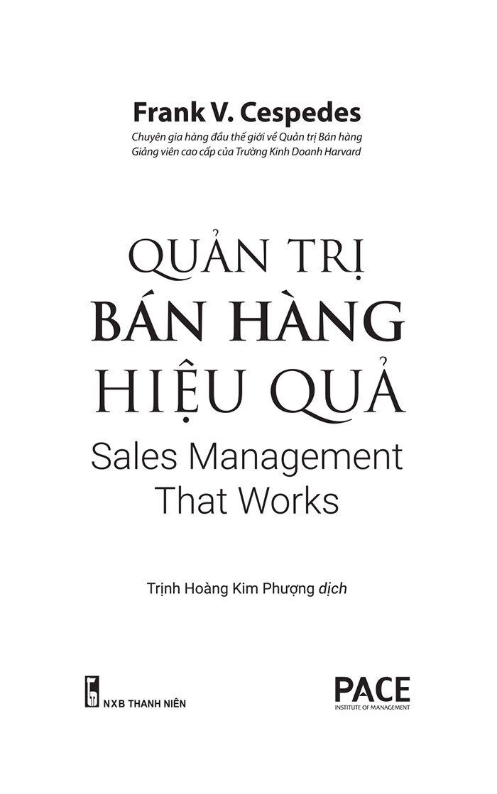 quản trị bán hàng hiệu quả - sales management that works