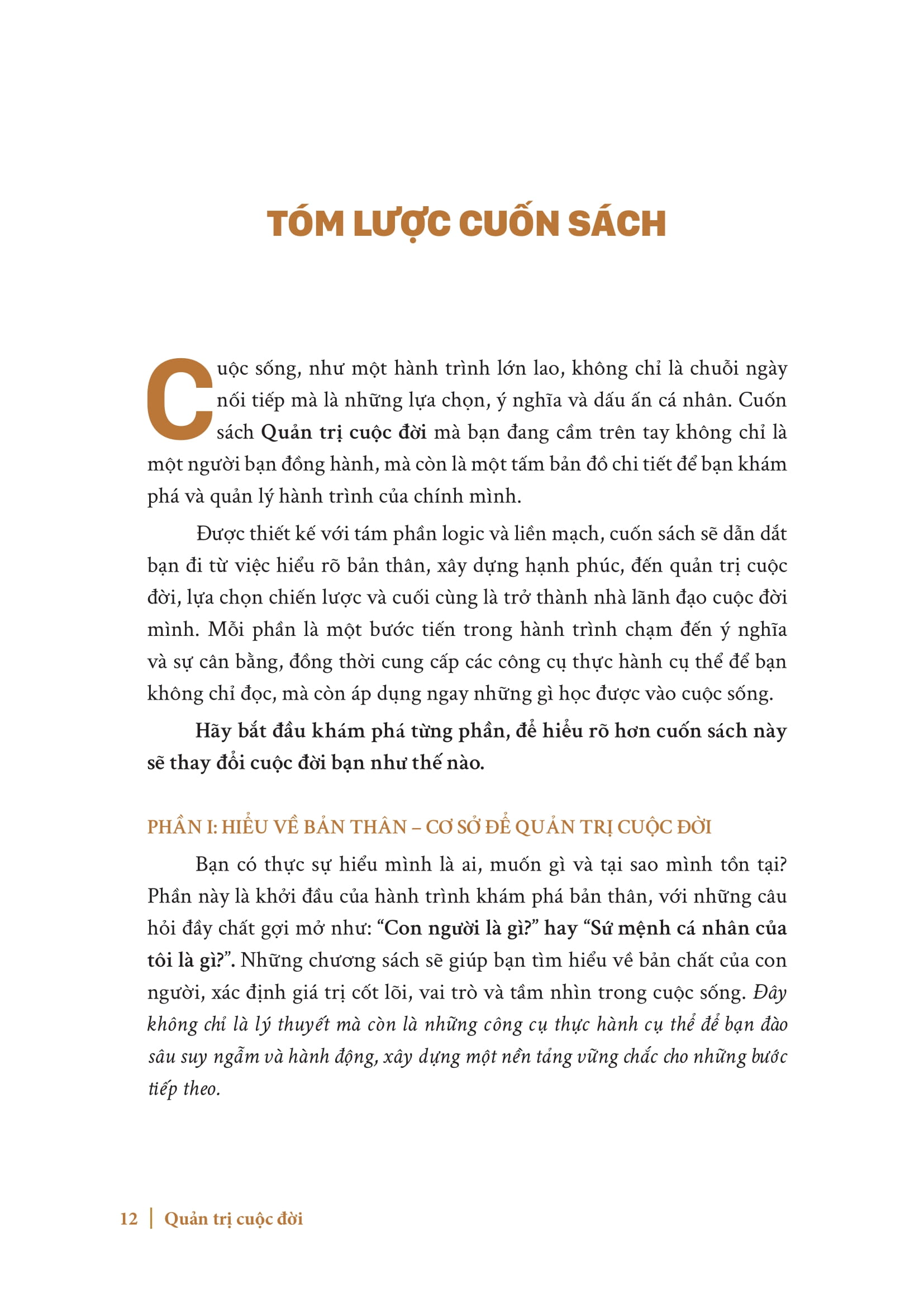 Quan Tri Cuoc Doi - "Lam Chu So Phan Hay Bi Cuon Theo Dong Doi" - Bia Cung