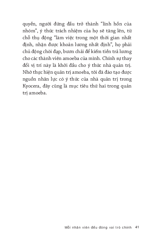 quản trị inamori: mỗi nhân viên đều đóng vai trò chính