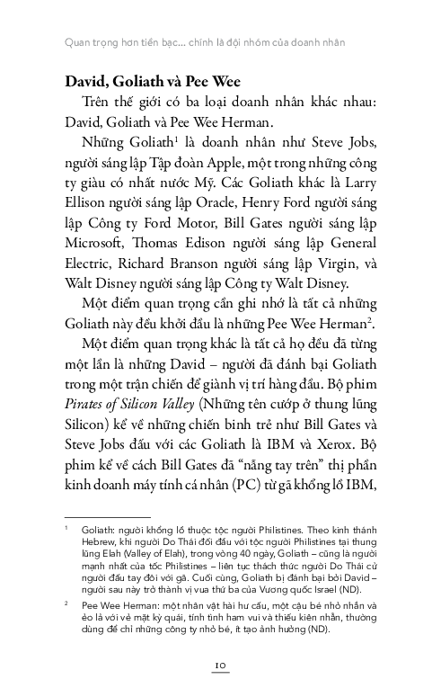 quan trọng hơn tiền bạc... chính là đội nhóm của doanh nhân