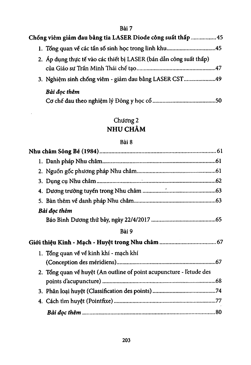 quang châm & nhu châm (nghiệm sinh lâm sàng)