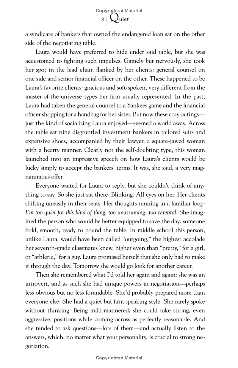 quiet: the power of introverts in a world that can't stop talking