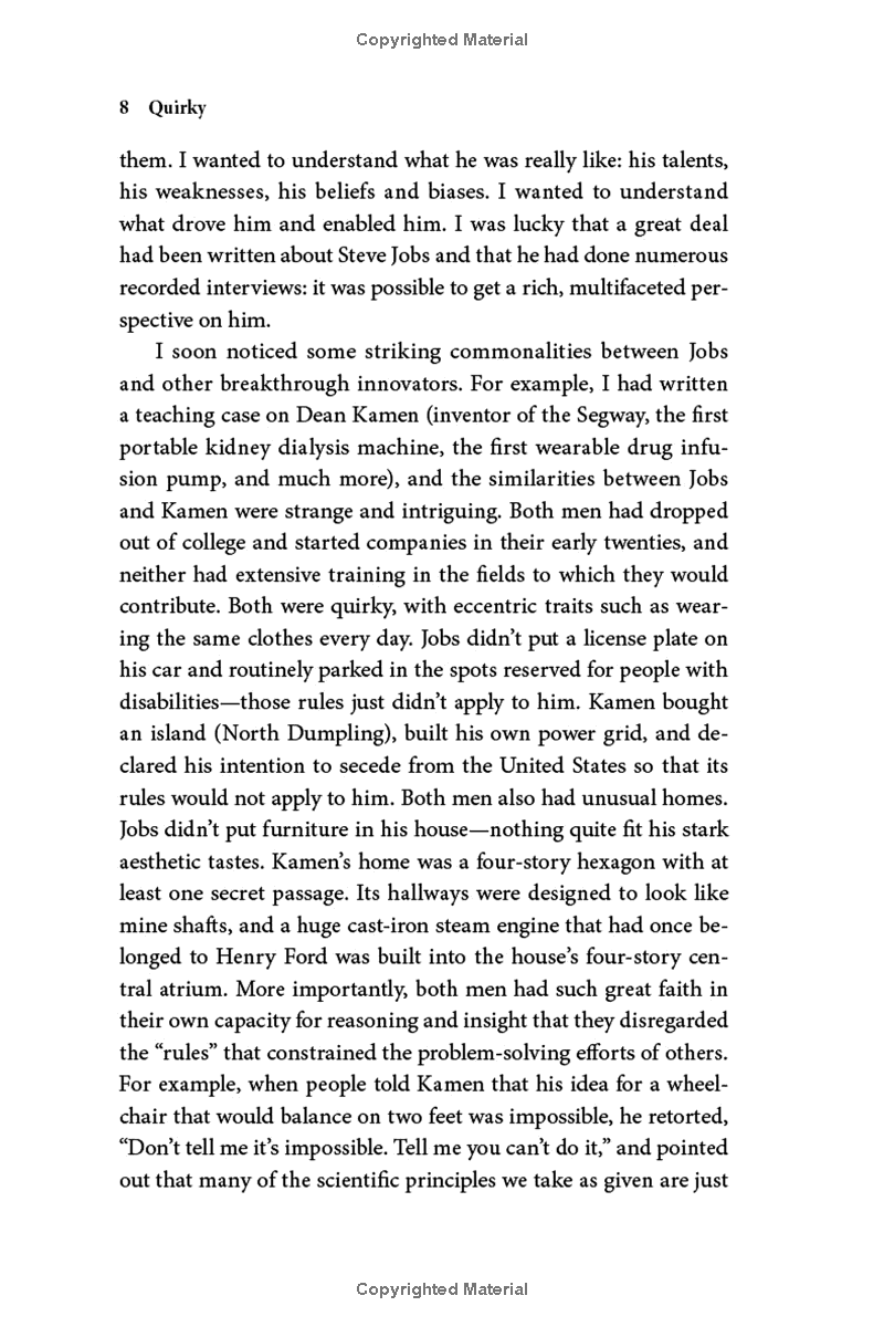 quirky : the remarkable story of the traits, foibles, and genius of breakthrough innovators who changed the world