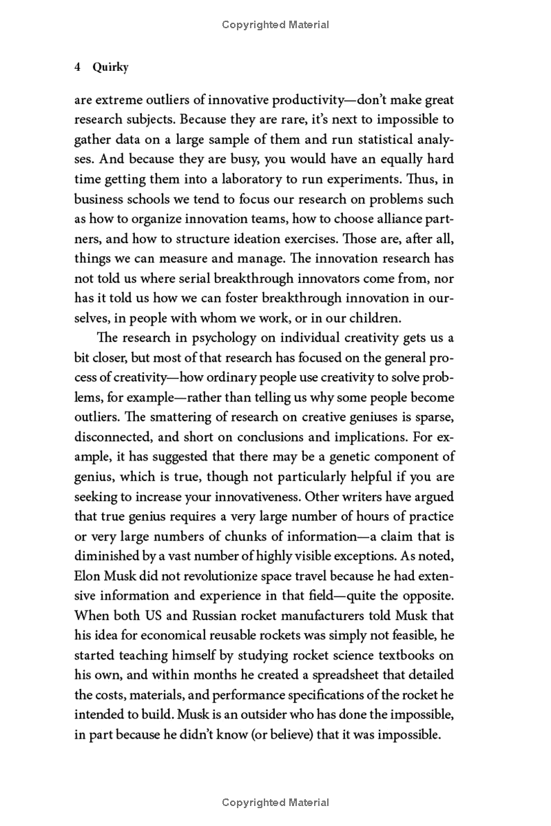 quirky : the remarkable story of the traits, foibles, and genius of breakthrough innovators who changed the world