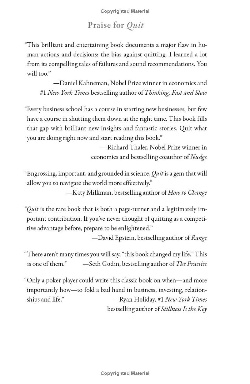 quit: the power of knowing when to walk away