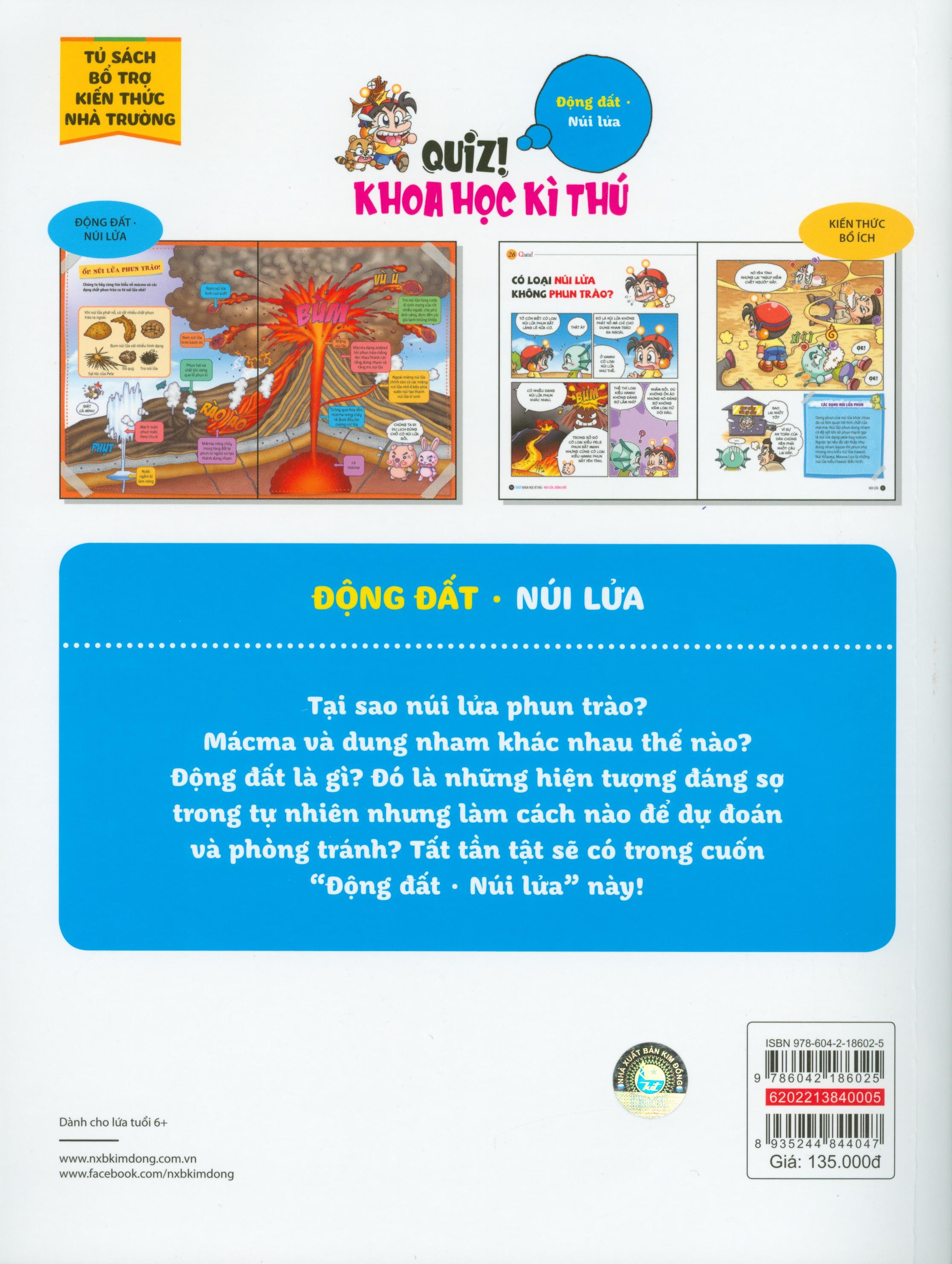 Quiz! Khoa Học Kì Thú - Động Đất Núi Lửa (Tái Bản 2020)