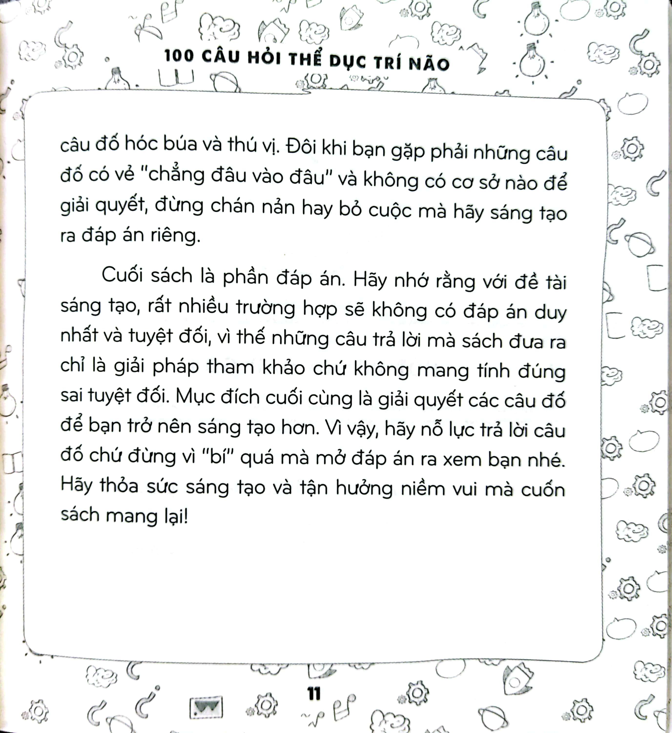 quiz! tư duy sáng tạo - 100 câu hỏi thể dục trí não