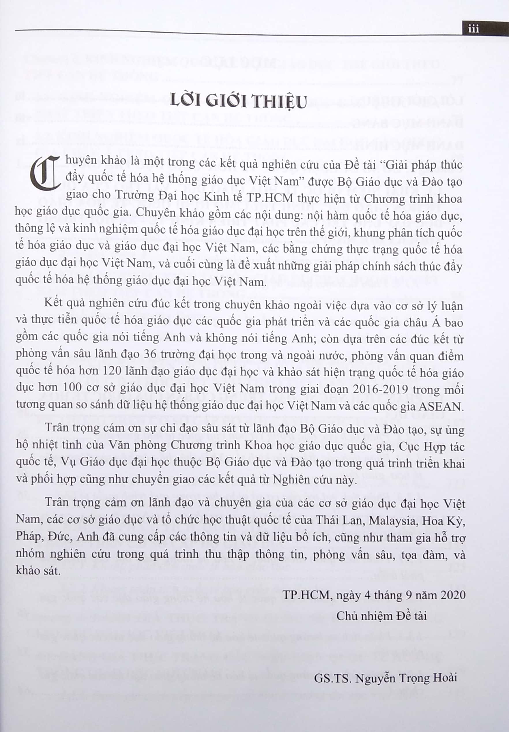 quốc tế hóa giáo dục: thông lệ thế giới và bằng chứng giáo dục đại học việt nam