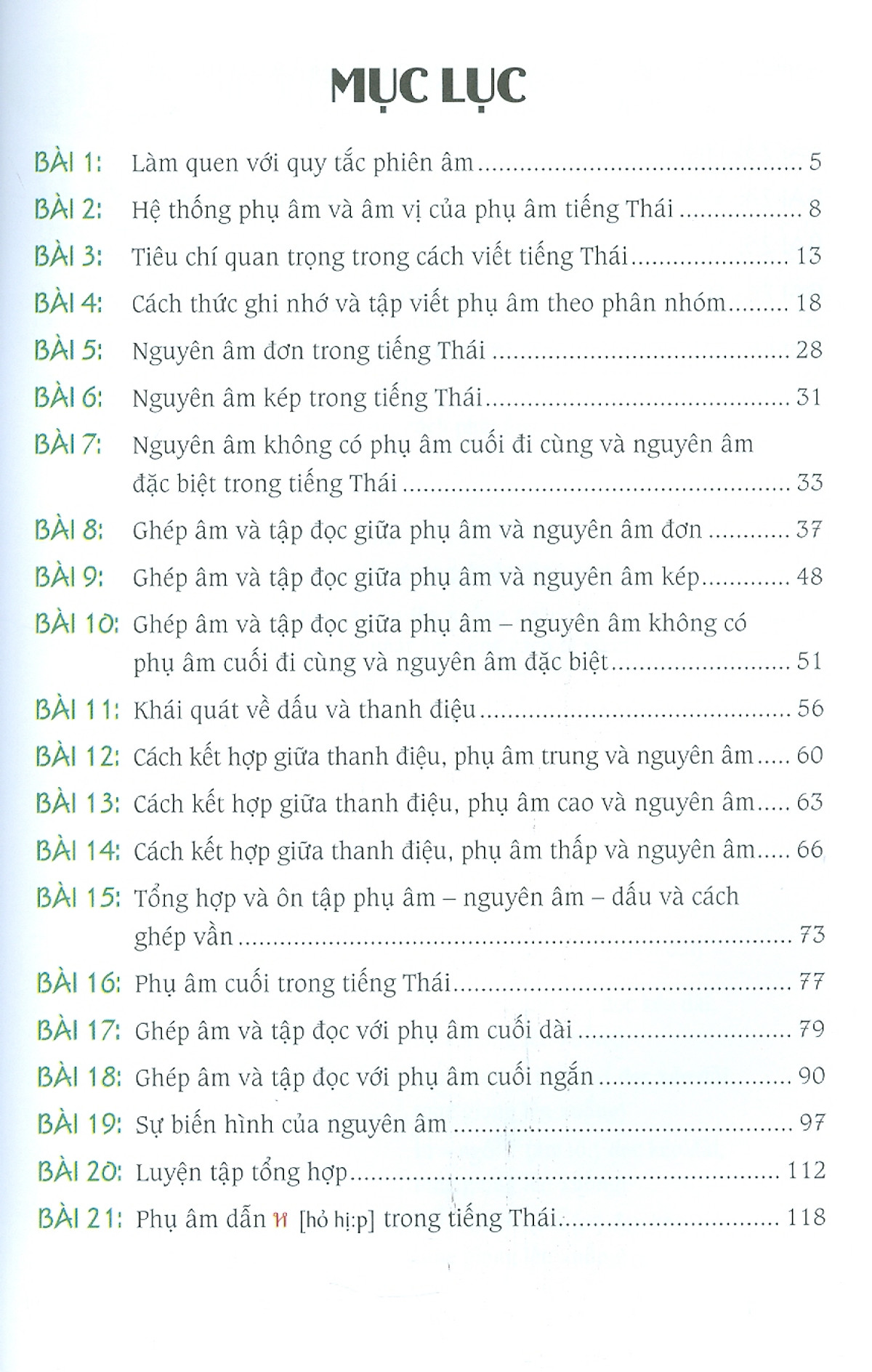 quy tắc đọc và viết tiếng thái