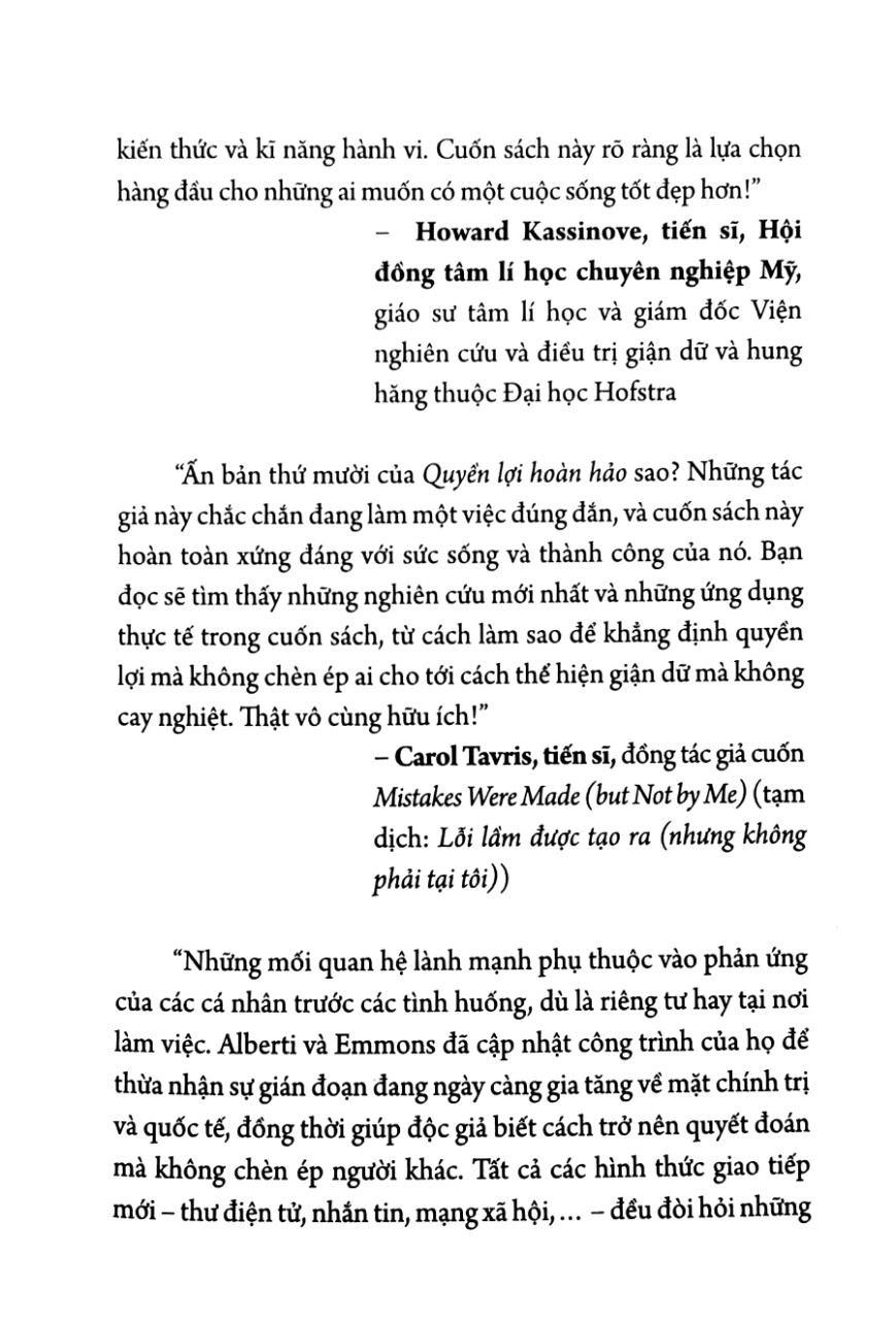 quyền lợi hoàn hảo - quyết đoán và bình đẳng trong các mối quan hệ và cuộc sống