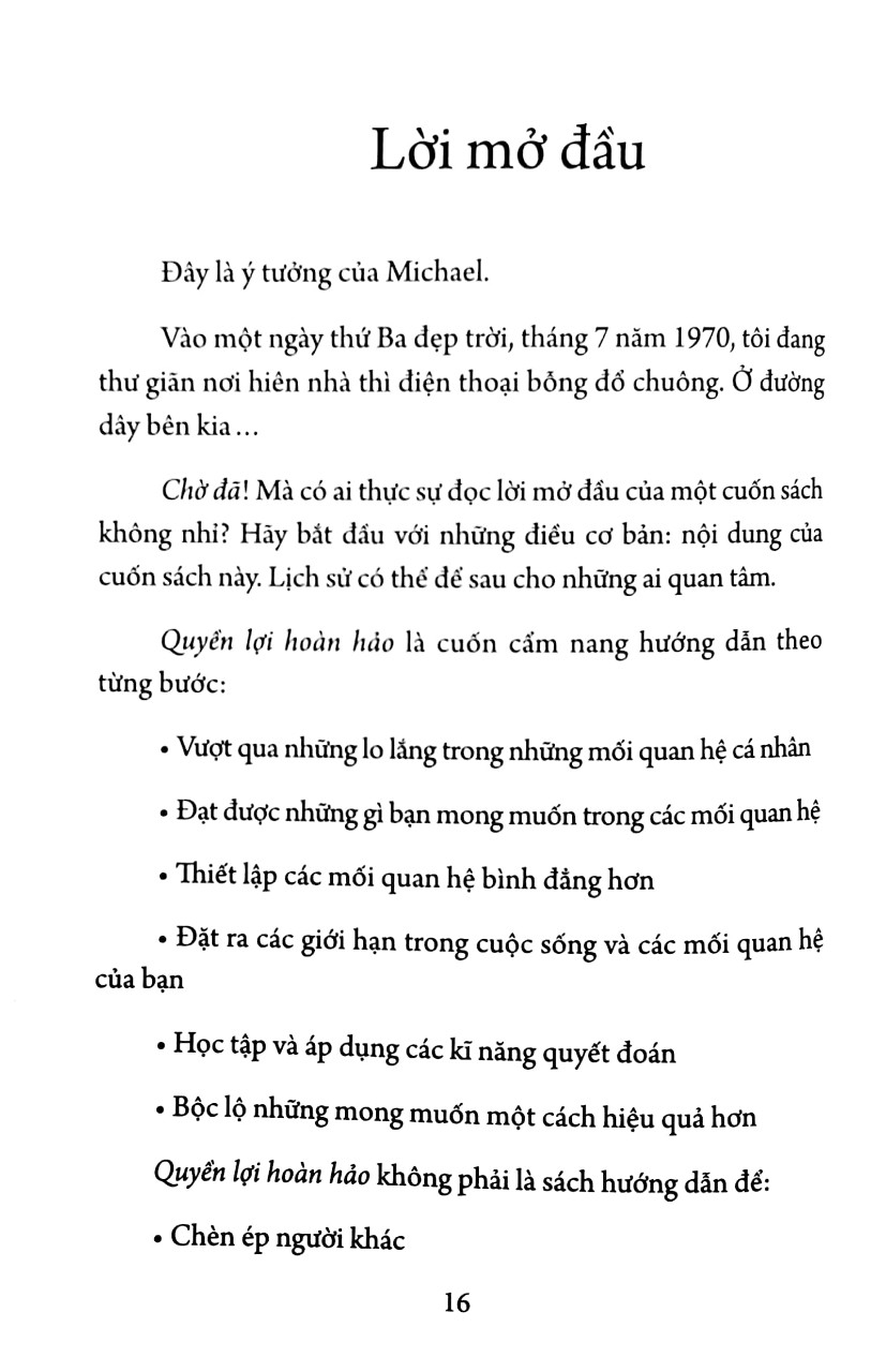 quyền lợi hoàn hảo - quyết đoán và bình đẳng trong các mối quan hệ và cuộc sống