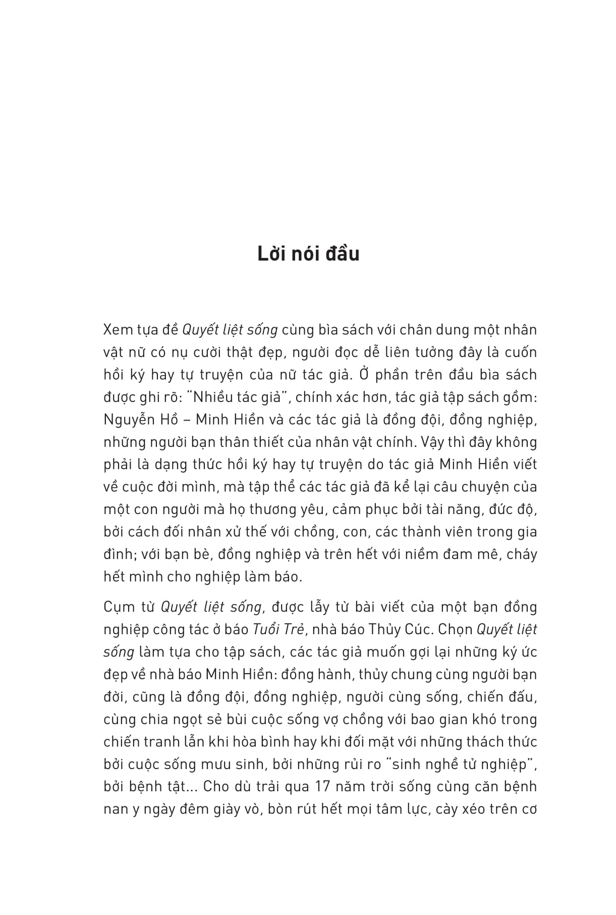 quyết liệt sống