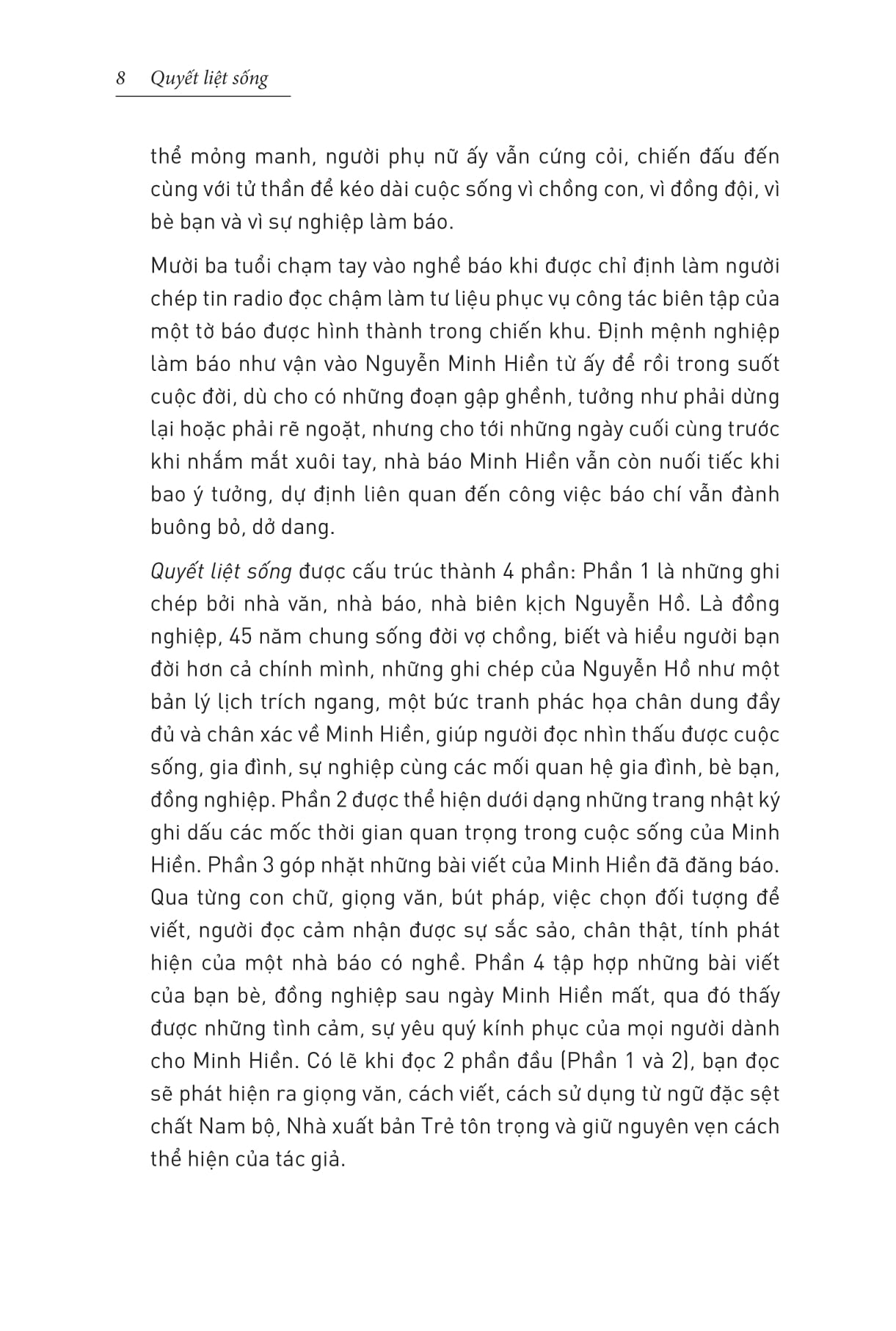 quyết liệt sống