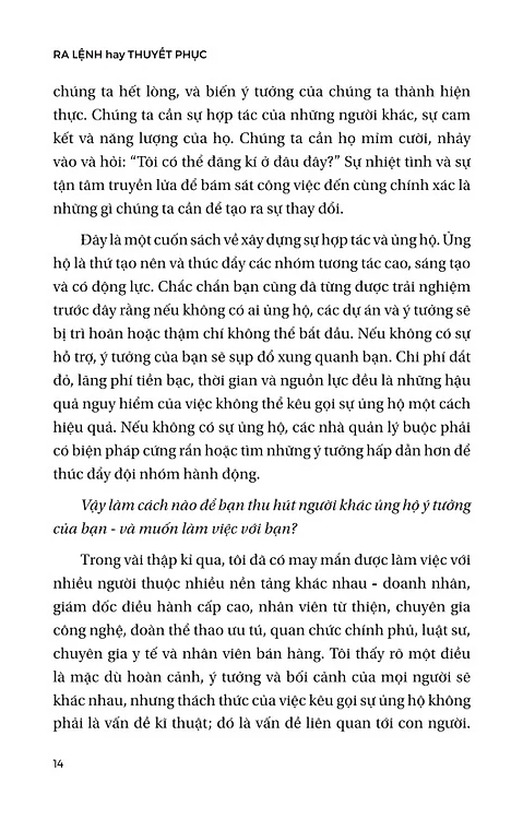 ra lệnh hay thuyết phục