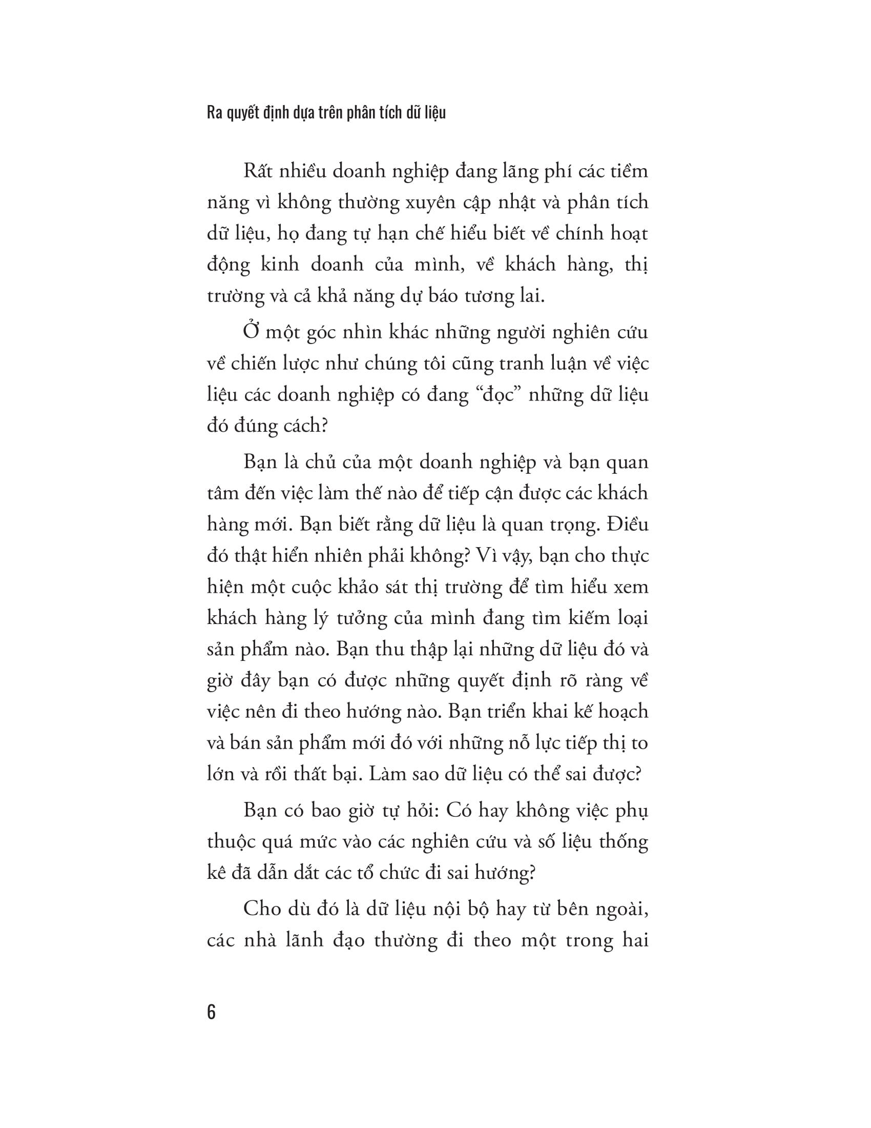 ra quyết định dựa trên phân tích dữ liệu