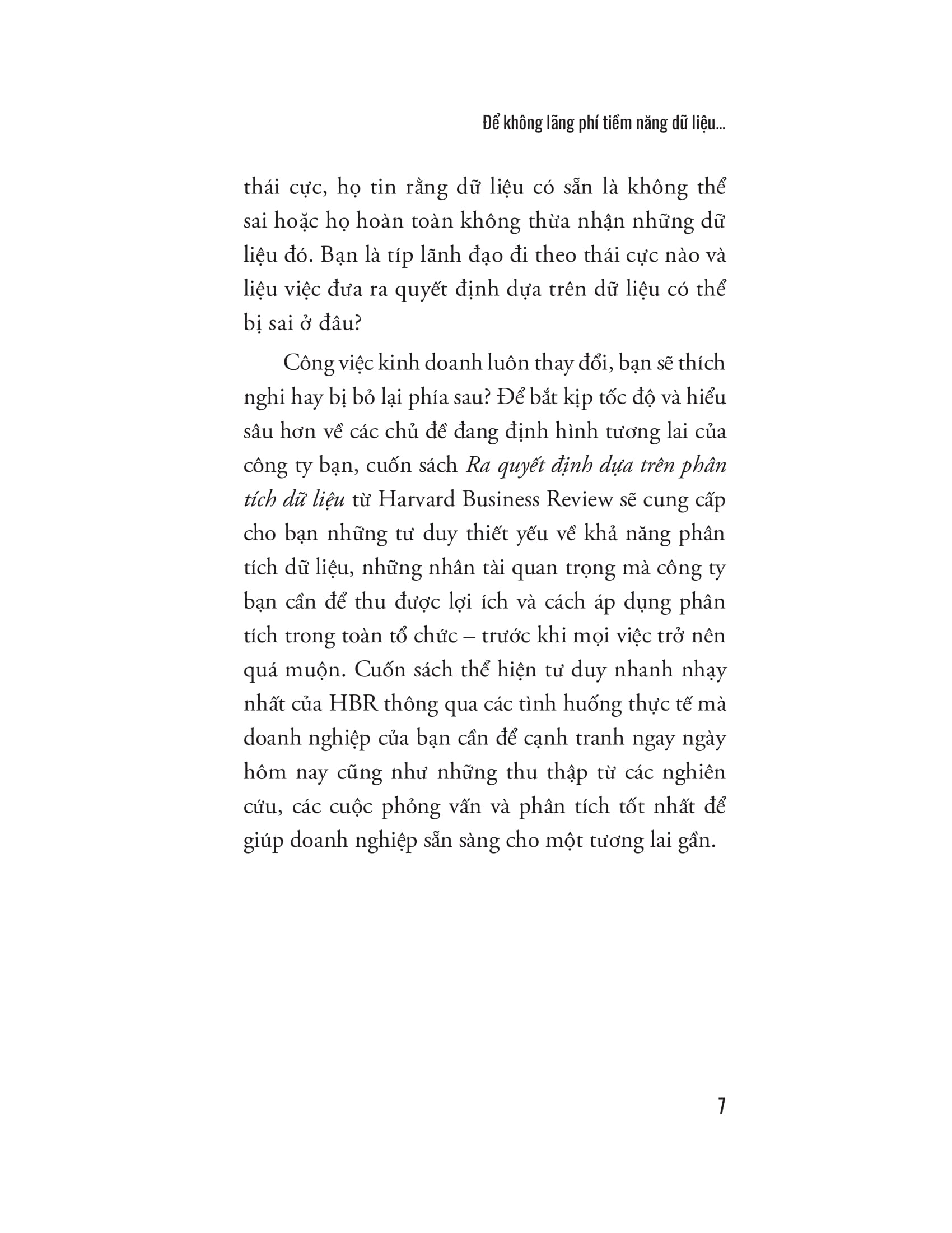 ra quyết định dựa trên phân tích dữ liệu