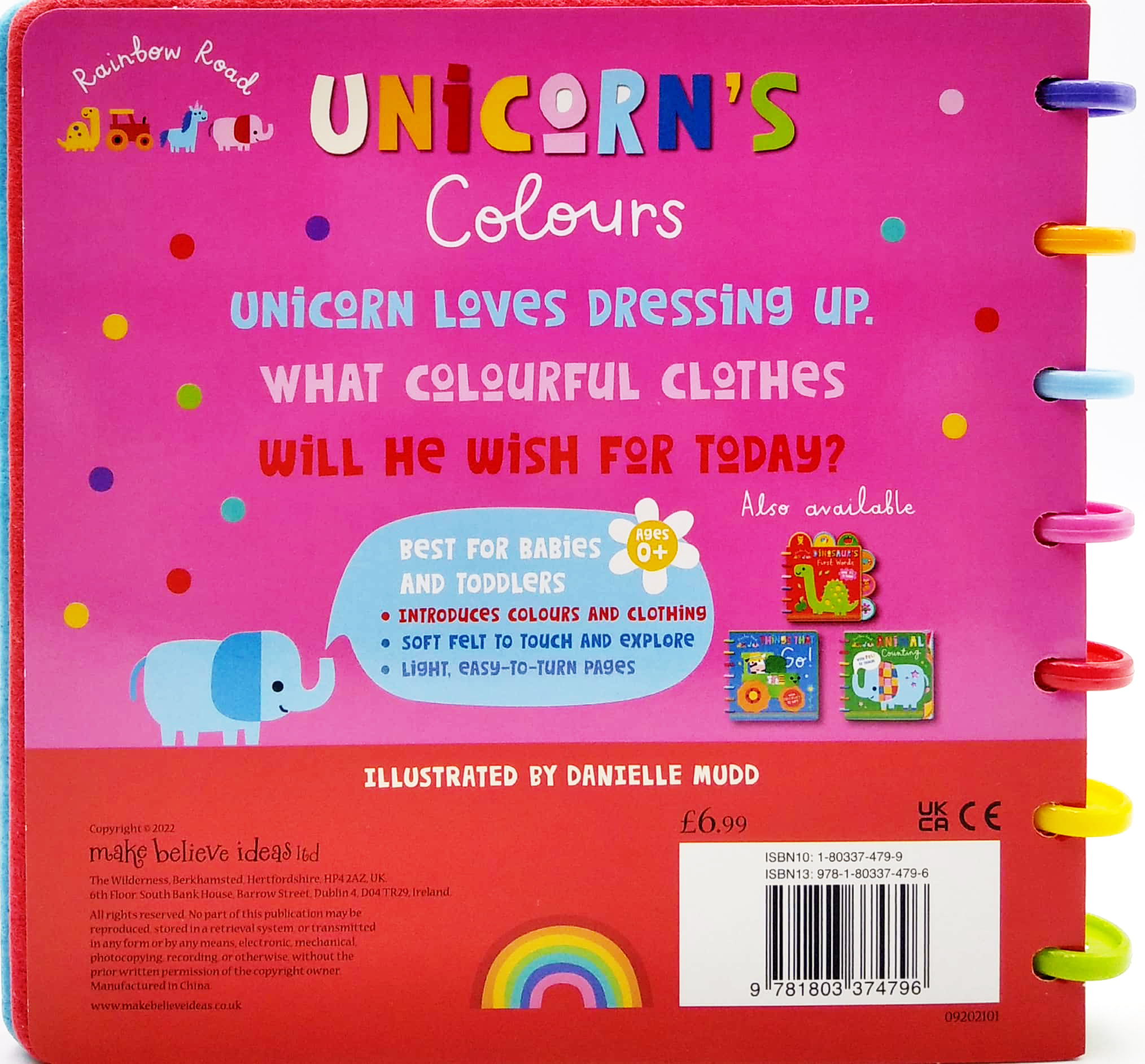 rainbow road unicorn's colours