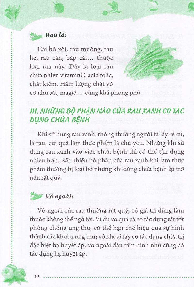 rau xanh chữa bệnh