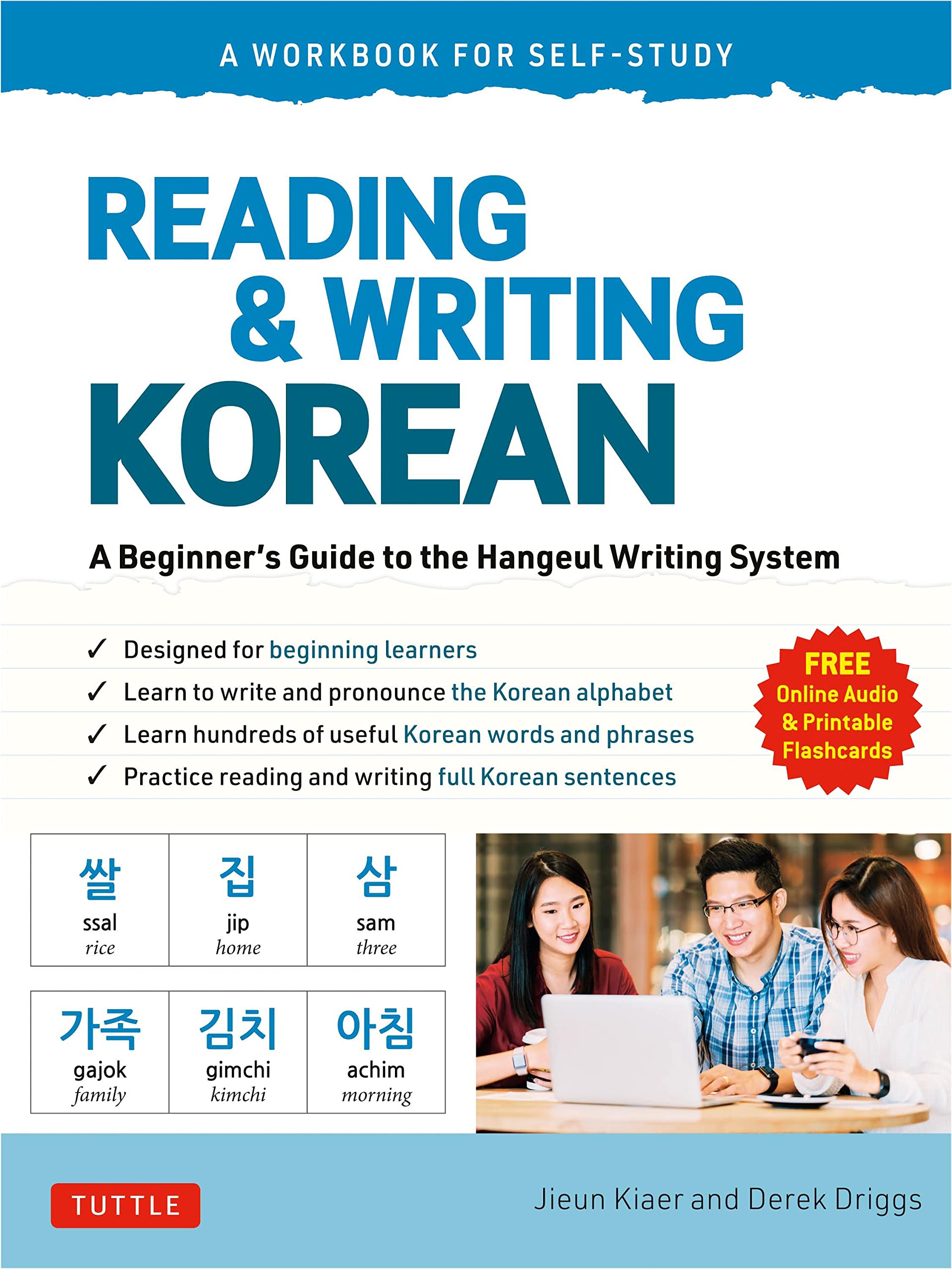 reading and writing korean: a workbook for self-study: a beginner's guide to the hangeul writing system (free online audio and printable flash cards)