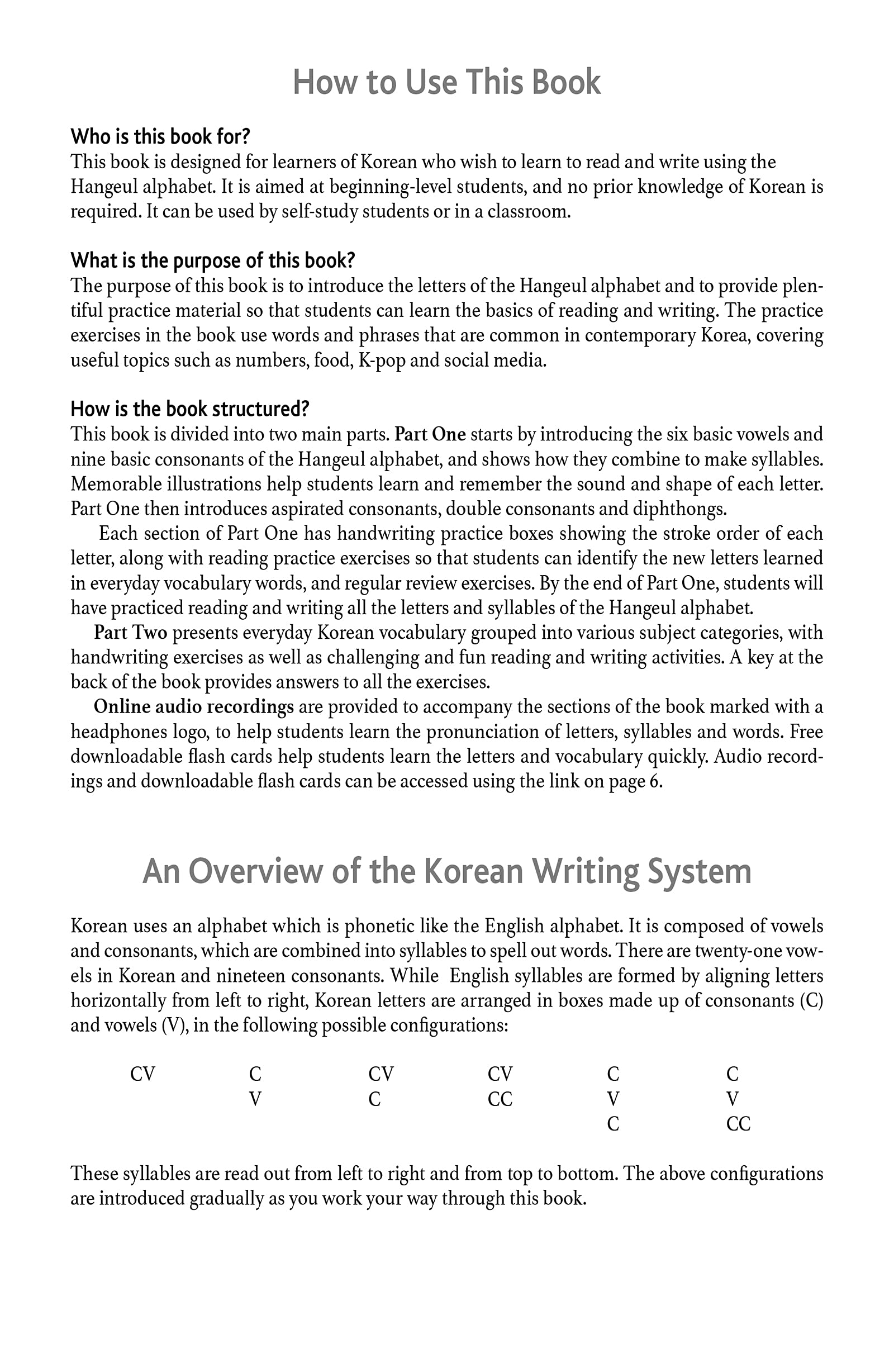 reading and writing korean: a workbook for self-study: a beginner's guide to the hangeul writing system (free online audio and printable flash cards)