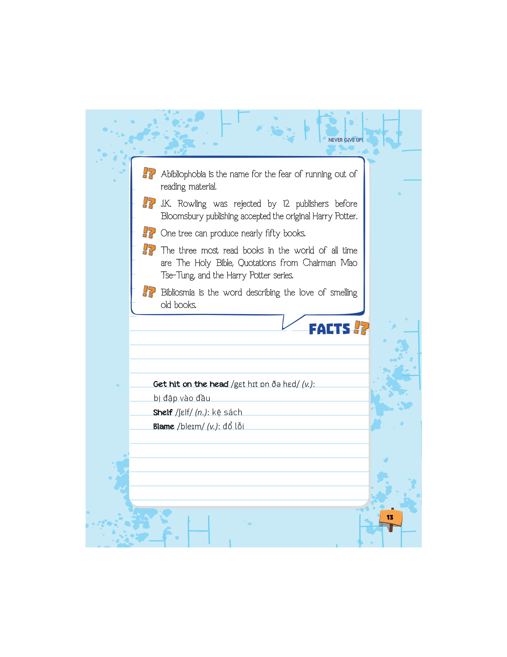 reading for good - never give up