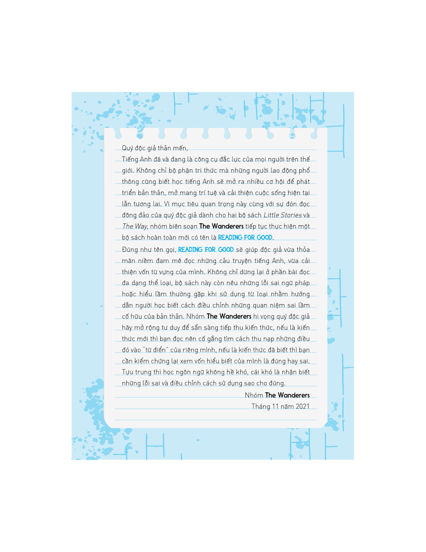 reading for good - never give up