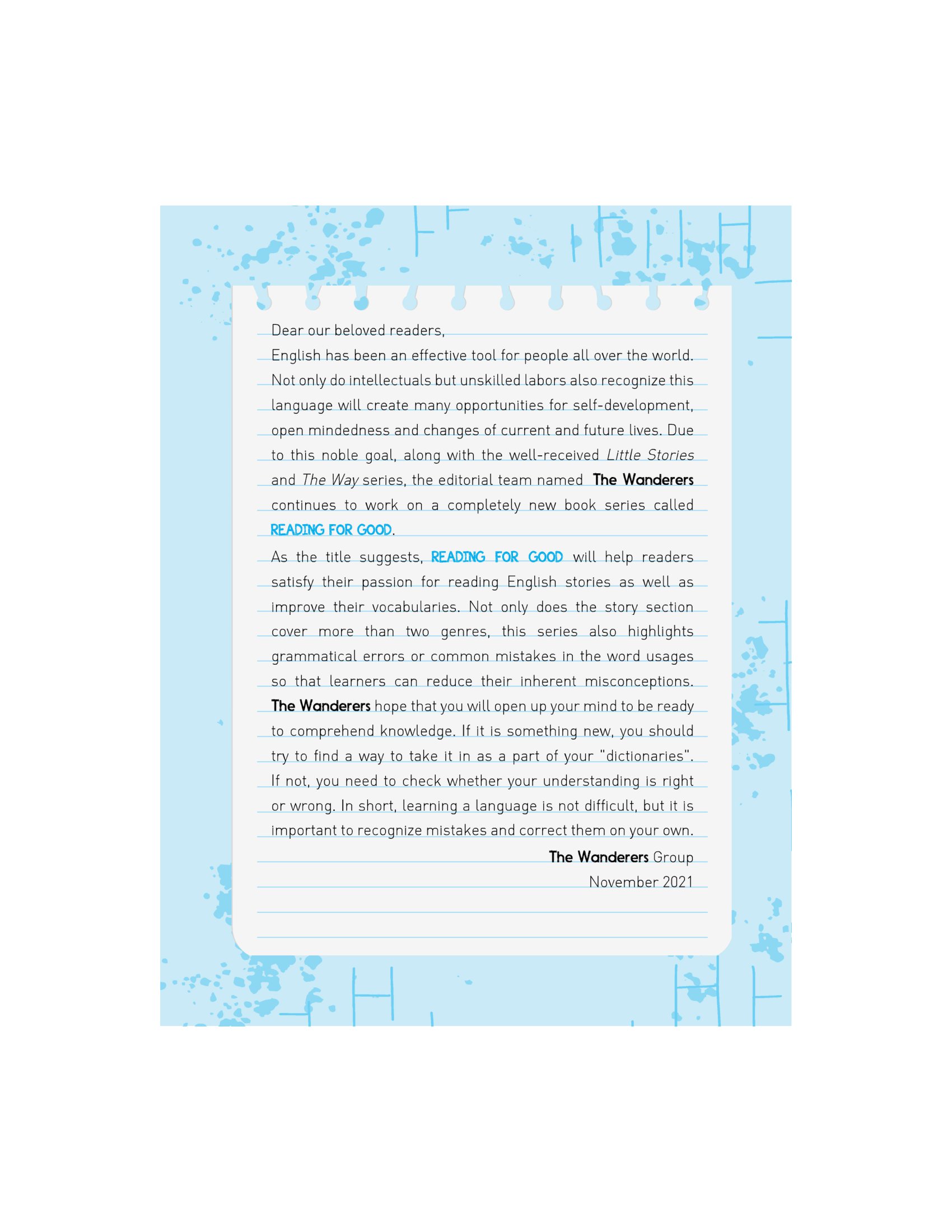 reading for good - partice makes perfect