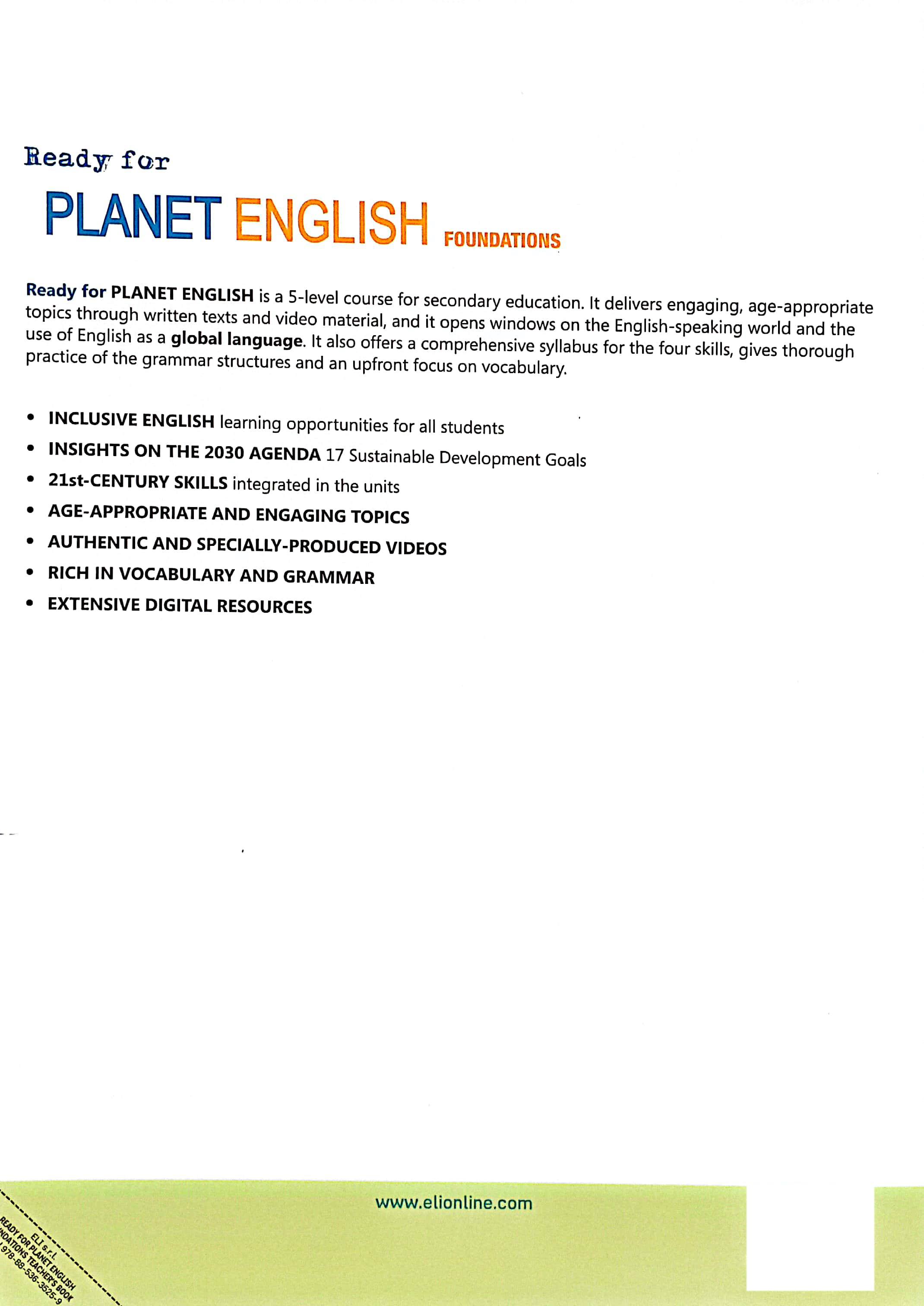 ready for planet english - foundations - teacher's book digital book