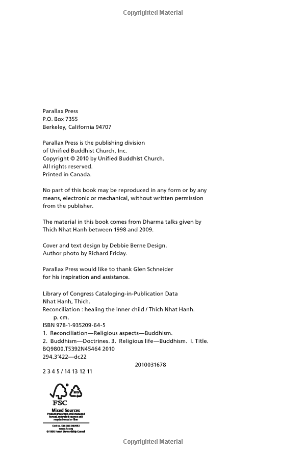 reconciliation : healing the inner child