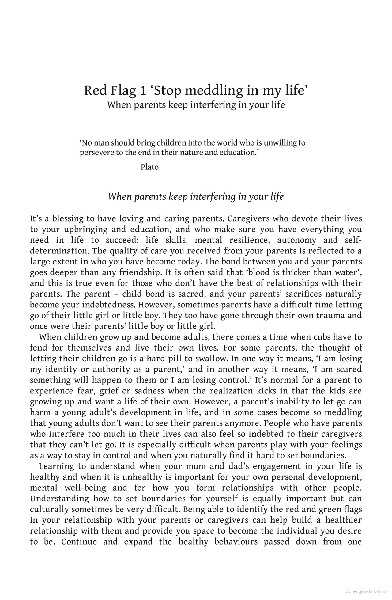 red flags, green flags