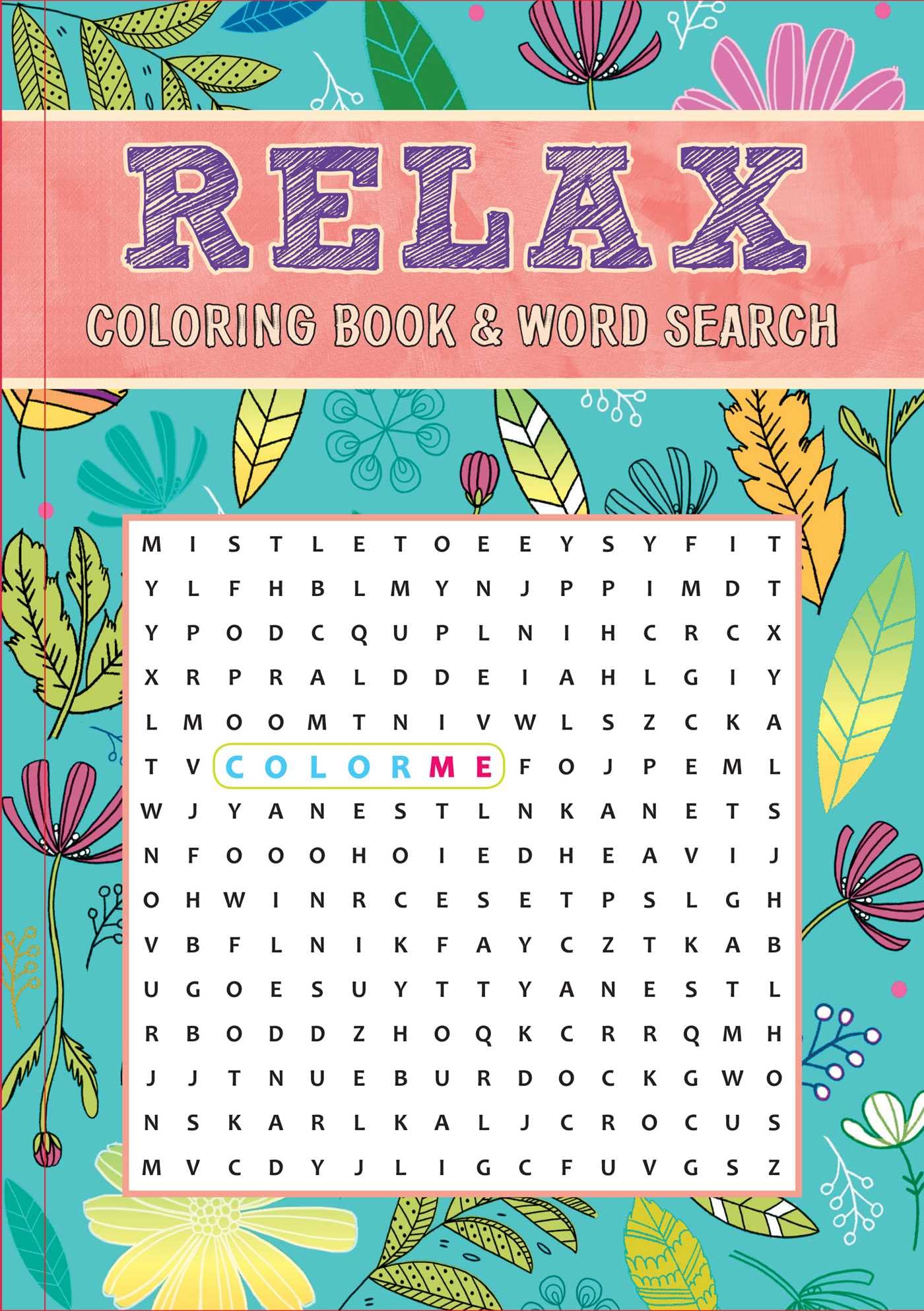 relax coloring book & word search