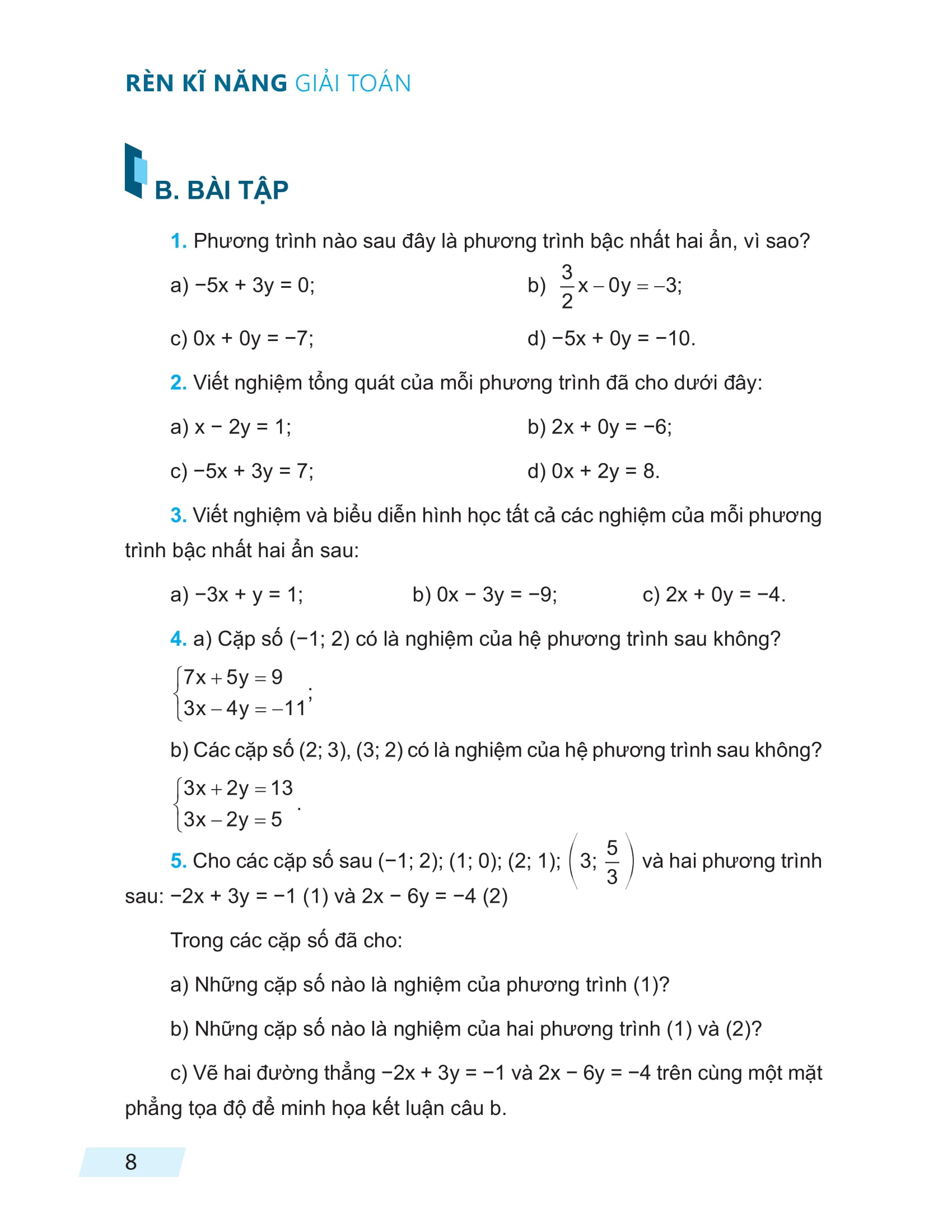 rèn kĩ năng giải toán lớp 9 - tập 1