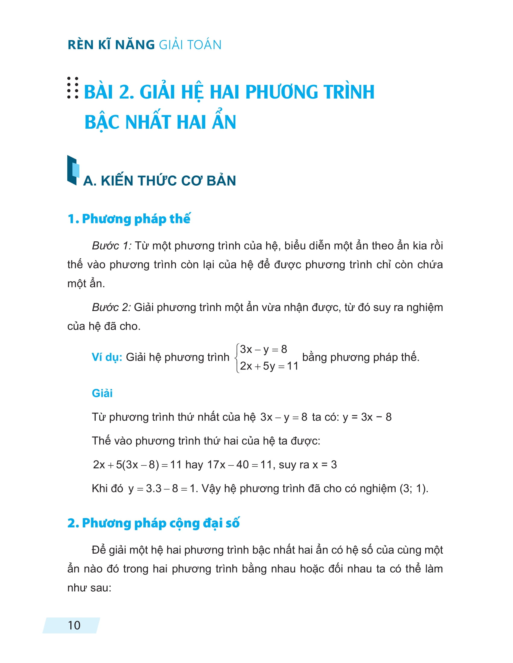 rèn kĩ năng giải toán lớp 9 - tập 1