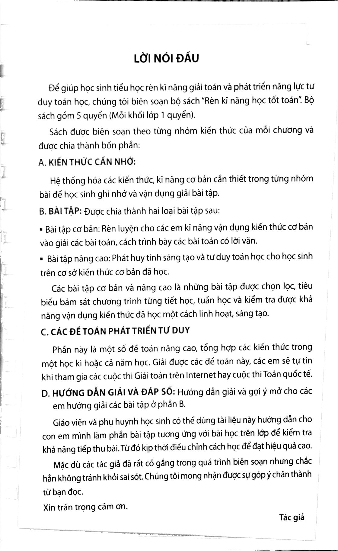 rèn kĩ năng học tốt toán 3 - hỗ trợ phát triển năng lực giải toán (tái bản)