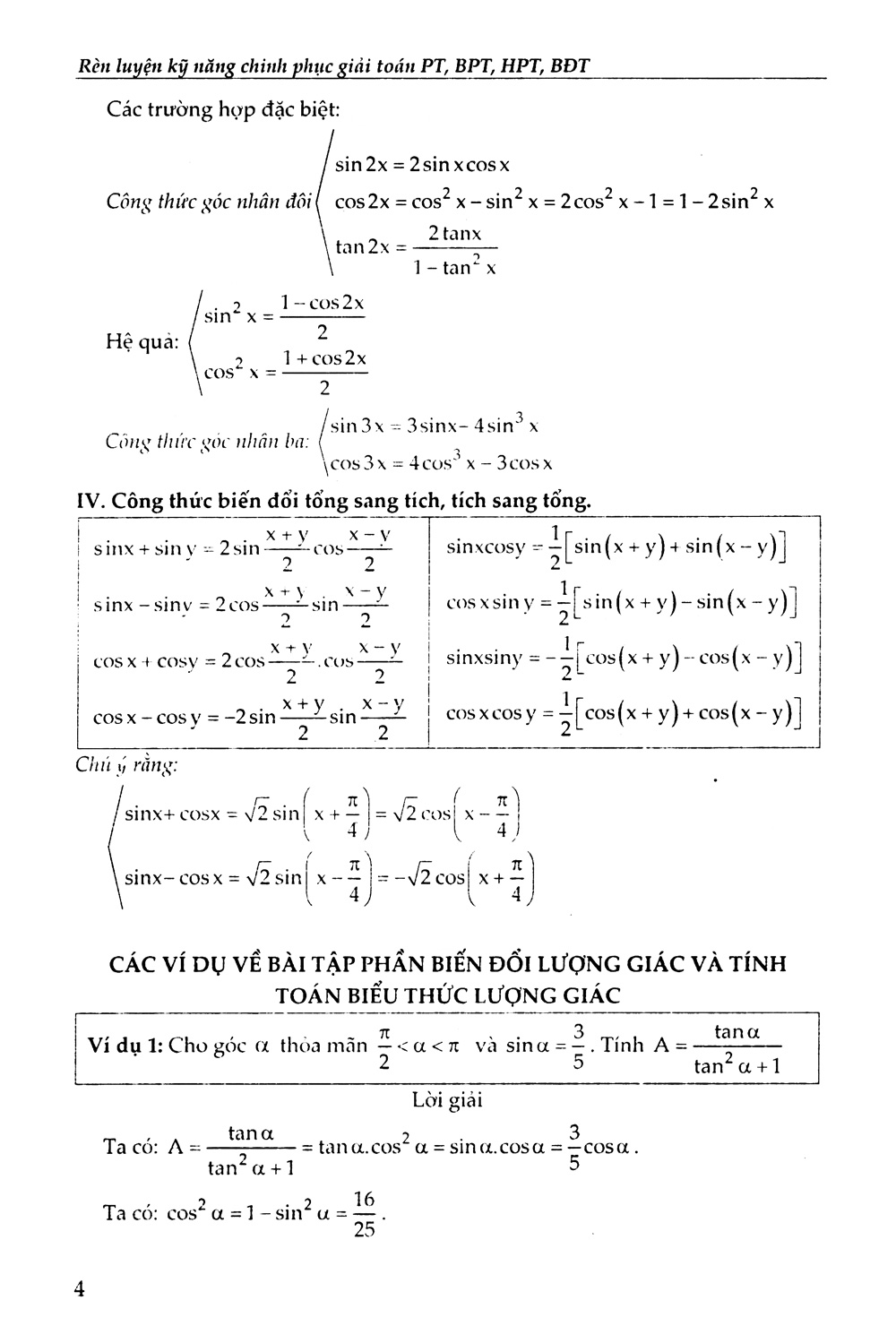 rèn luyện kỹ năng - chinh phục giải toán phương trình, bất phương trình, hệ phương trình, bất đẳng thức