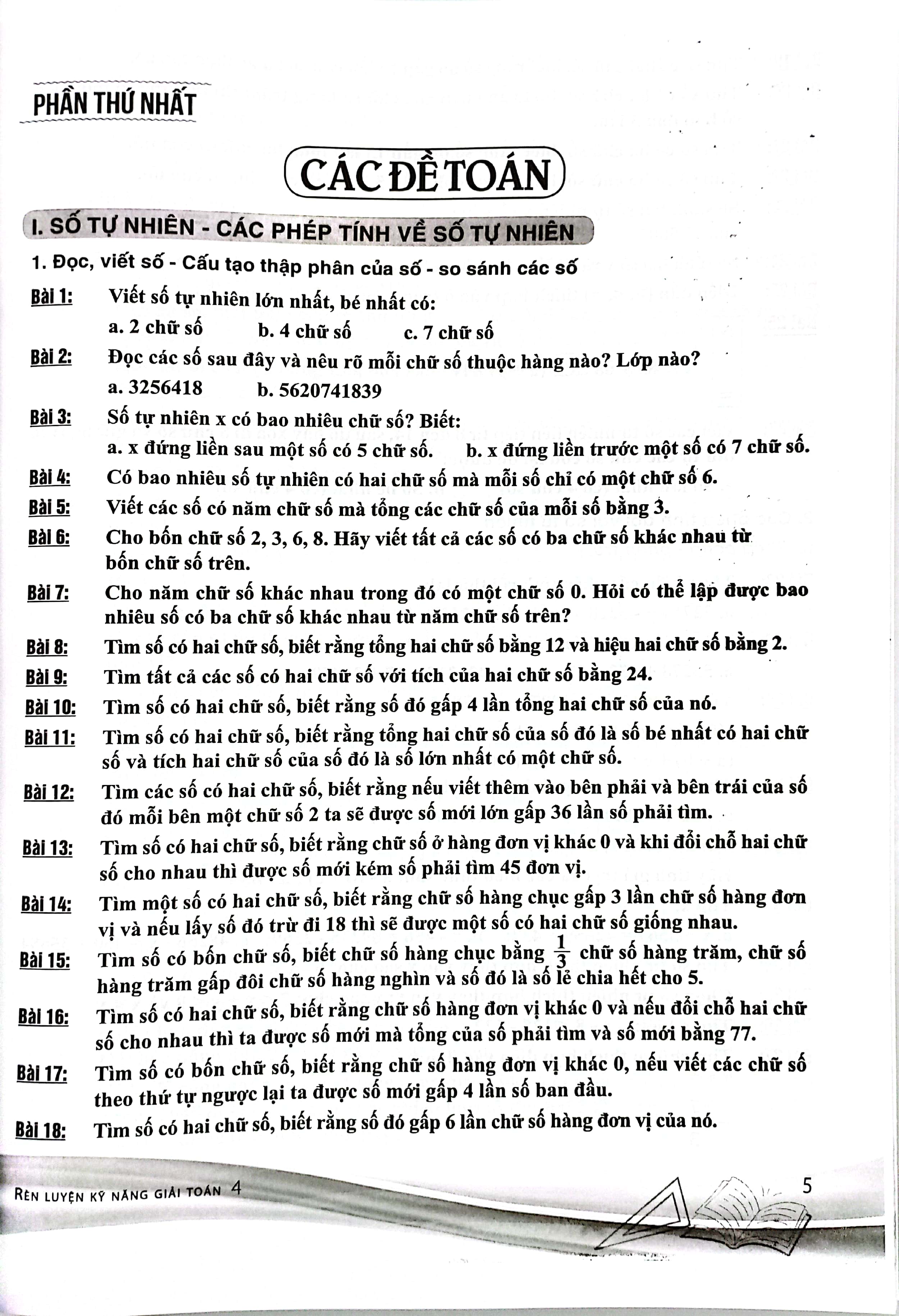 rèn luyện kỹ năng giải toán 4 (biên soạn theo chương trình giáo dục phổ thông mới dùng chung cho các bộ sgk hiện hành)
