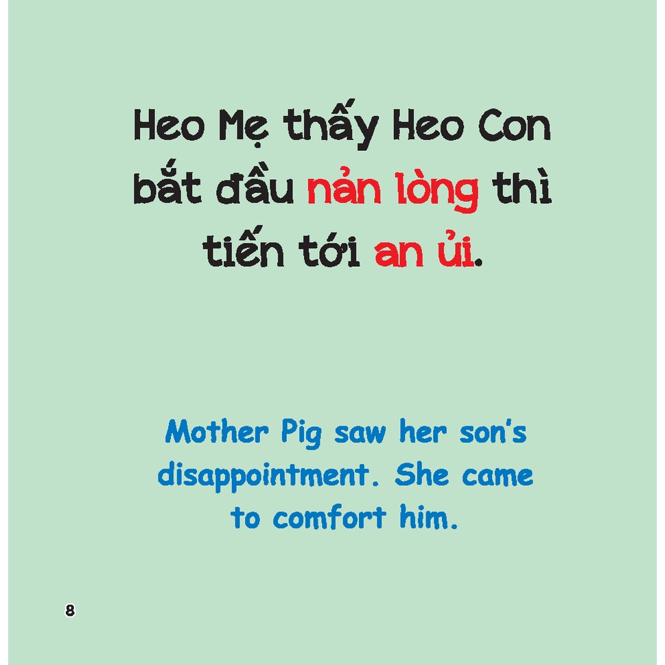 rèn luyện kỹ năng giao tiếp bằng tranh cho bé - lời an ủi (song ngữ anh - việt)