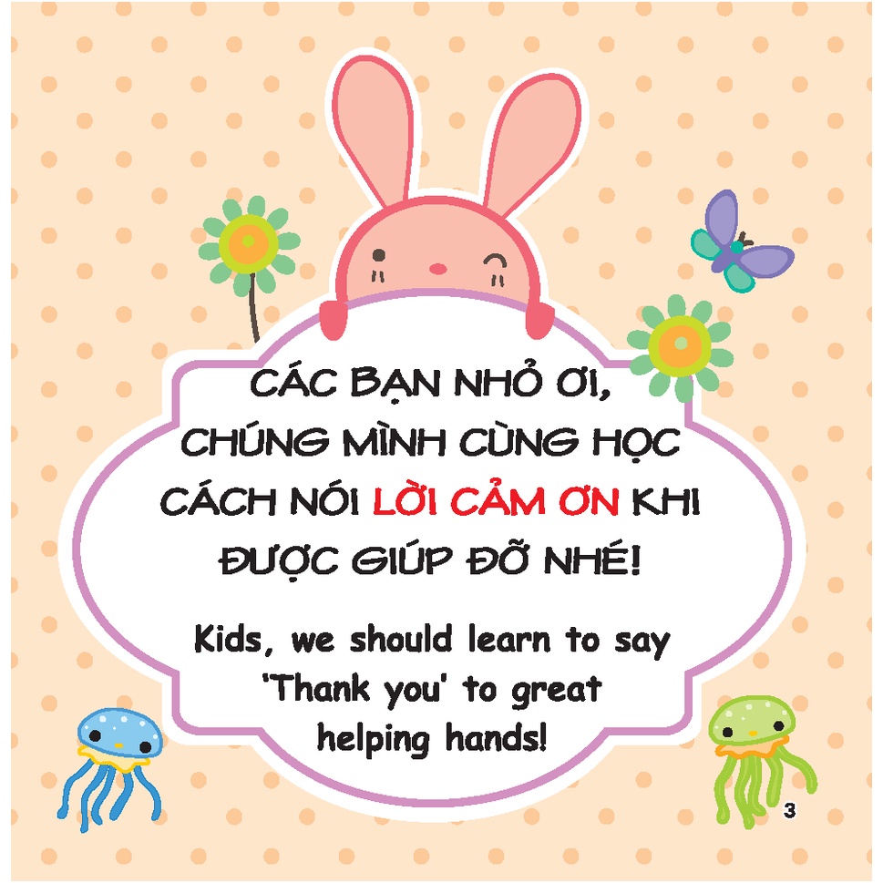 rèn luyện kỹ năng giao tiếp bằng tranh cho bé - lời cảm ơn (song ngữ anh - việt)