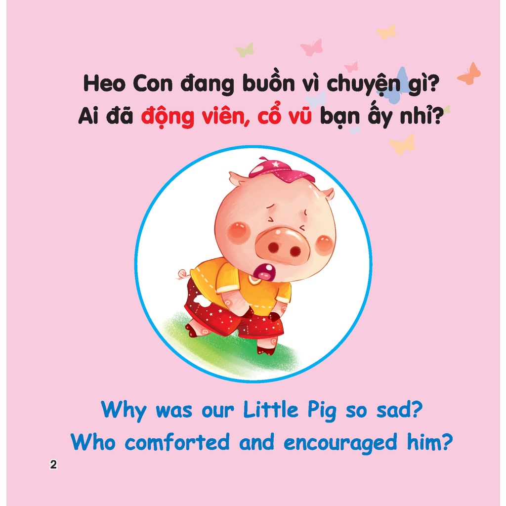 rèn luyện kỹ năng giao tiếp bằng tranh cho bé - lời động viên (song ngữ anh - việt)