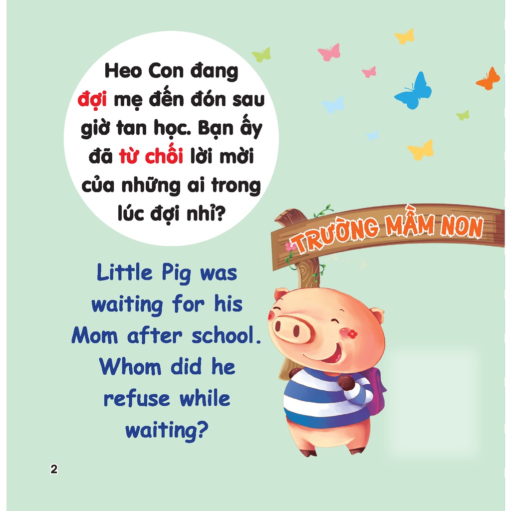 rèn luyện kỹ năng giao tiếp bằng tranh cho bé - lời từ chối (song ngữ anh - việt)