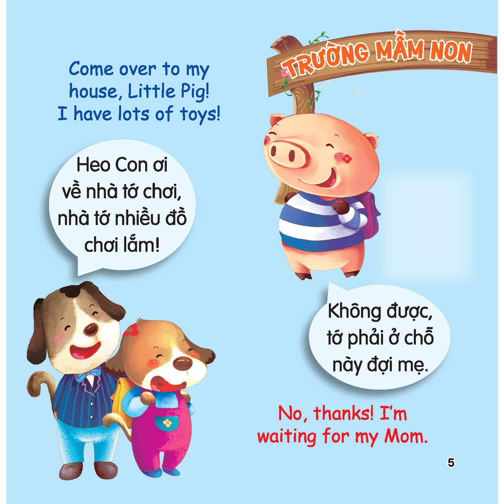 rèn luyện kỹ năng giao tiếp bằng tranh cho bé - lời từ chối (song ngữ anh - việt)