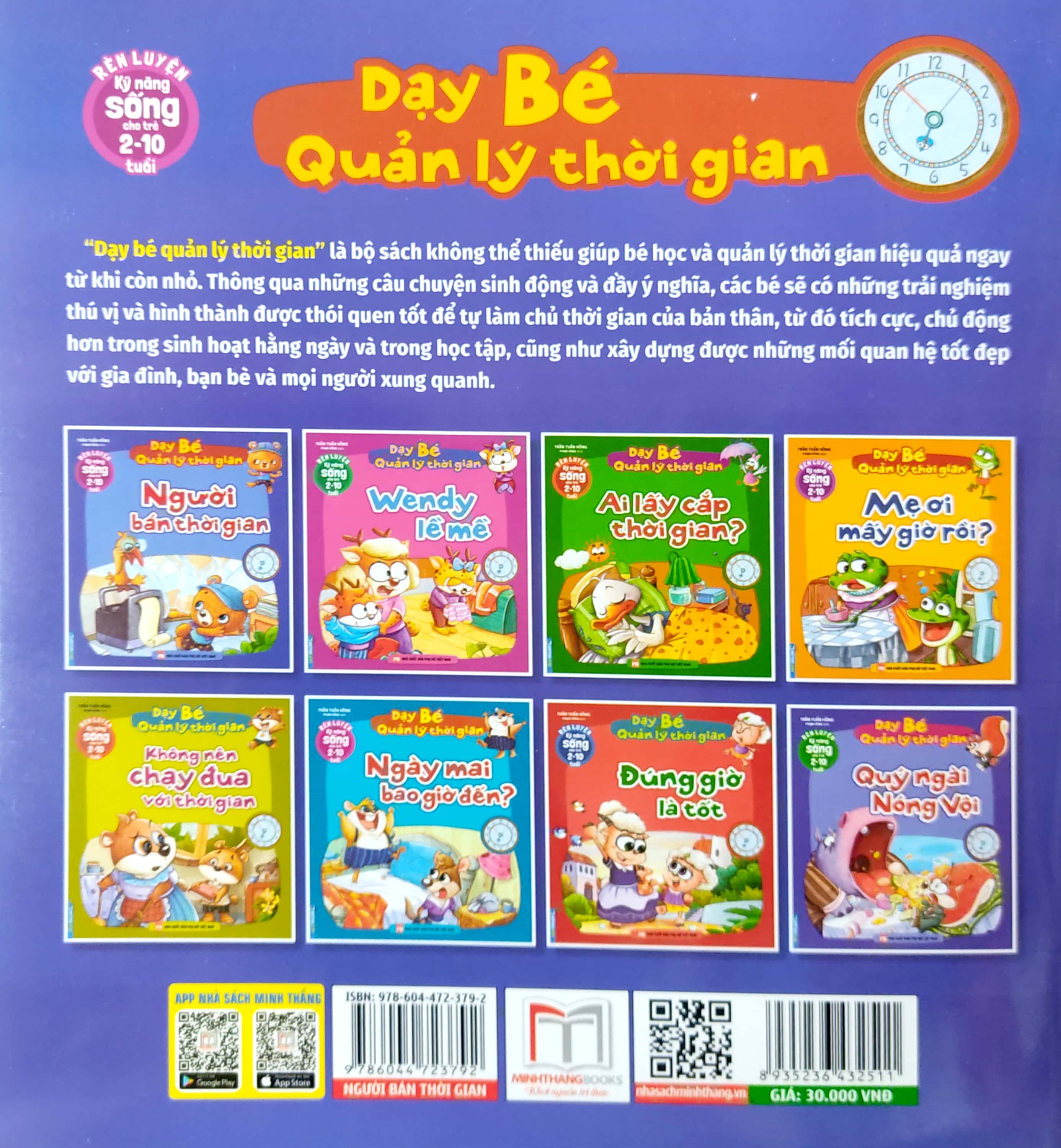 rèn luyện kỹ năng sống cho trẻ 2-10 tuổi - dạy bé quản lý thời gian - người bán thời gian