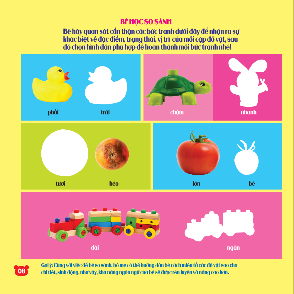 rèn luyện phát triển trí óc cho trẻ - bóc dán hình thông minh - chơi mà học (2-6 tuổi)