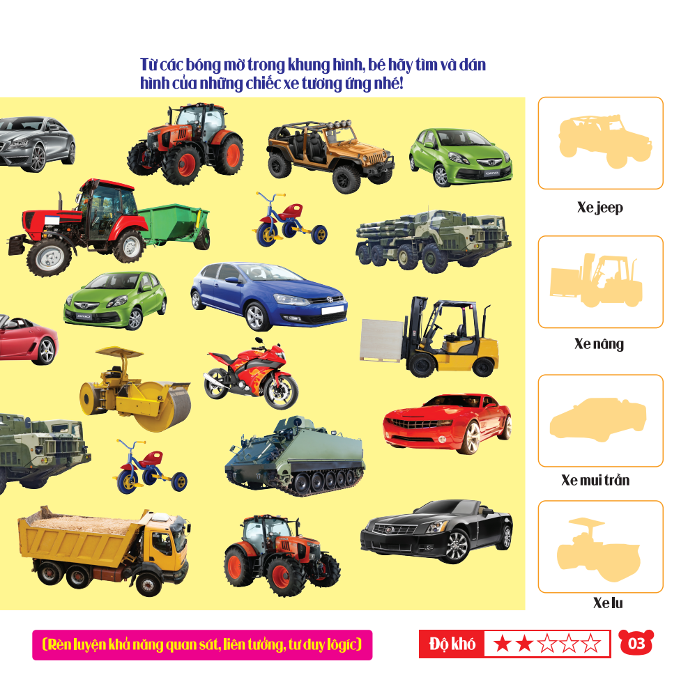 rèn luyện phát triển trí óc cho trẻ - bóc dán hình thông minh iq-eq-cq - phương tiện giao thông (tái bản 2023)