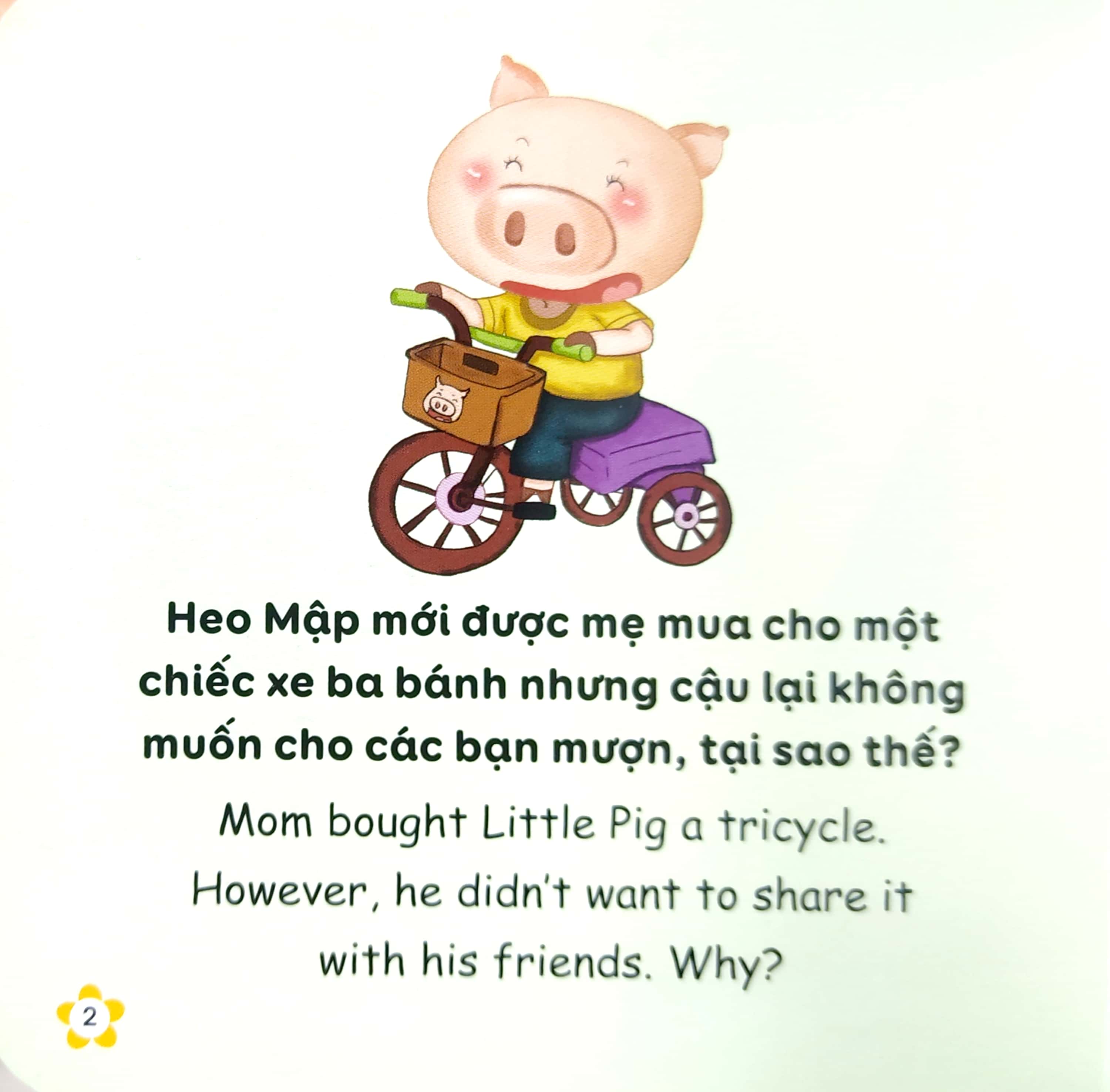 rèn luyện thói quen tốt - song ngữ anh-việt - học cách chia sẻ (dành cho trẻ từ 2-6 tuổi) (tái bản 2023)