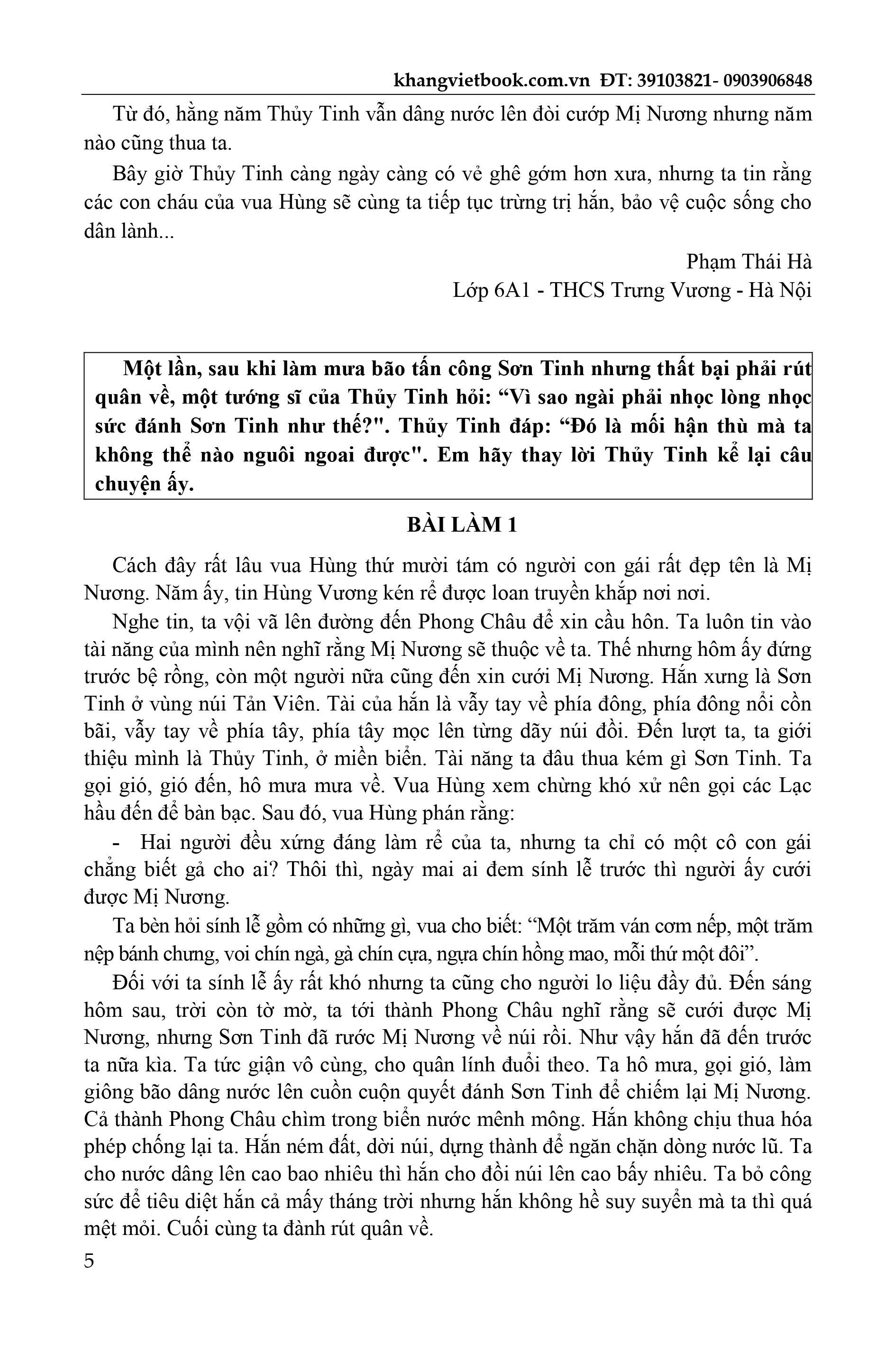 rèn luyện tư duy sáng tạo làm bài văn hay 6 (theo chương trình sách giáo khoa mới)