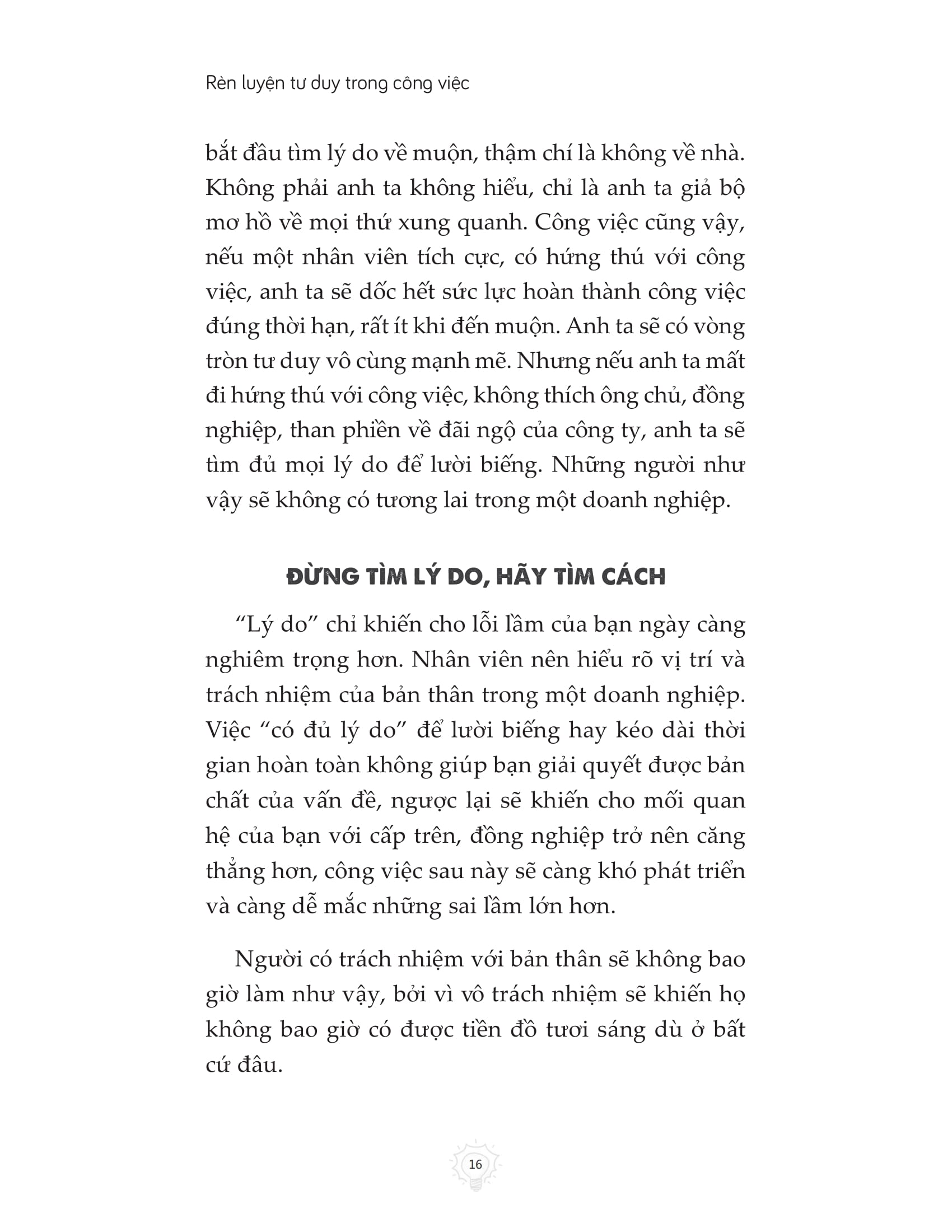 rèn luyện tư duy trong công việc